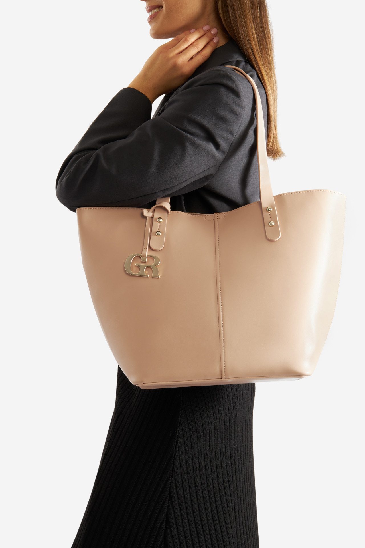 Handtasche Gino Rossi Große Shopper Tasche TYLO-002 beige