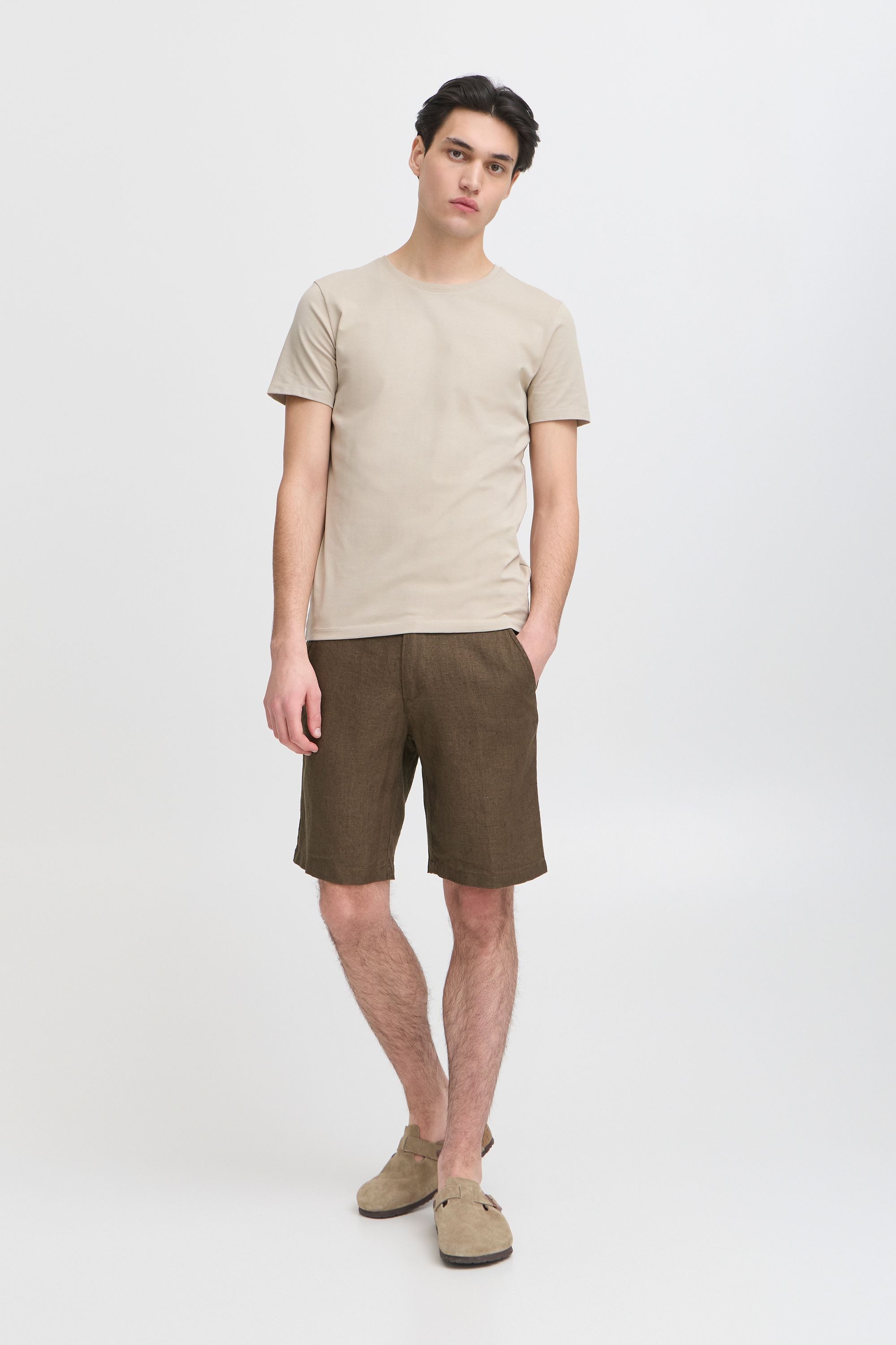 Casual Friday Leinenhose CFPANDRUP Leichte Shorts aus 100% Leine