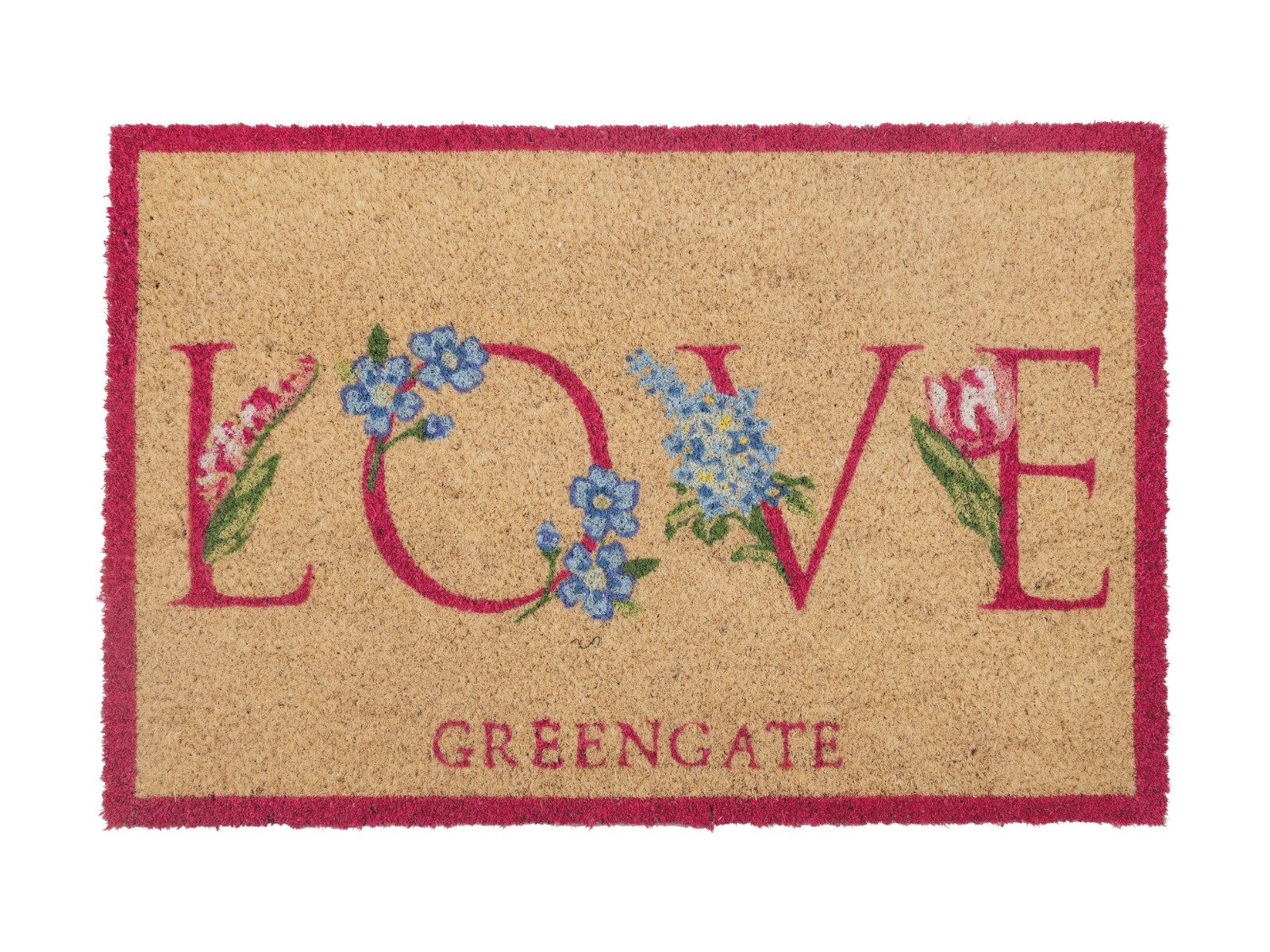Greengate Fußmatte Agnes Fußmatte Love weiß 60x40cm, Fußmatten