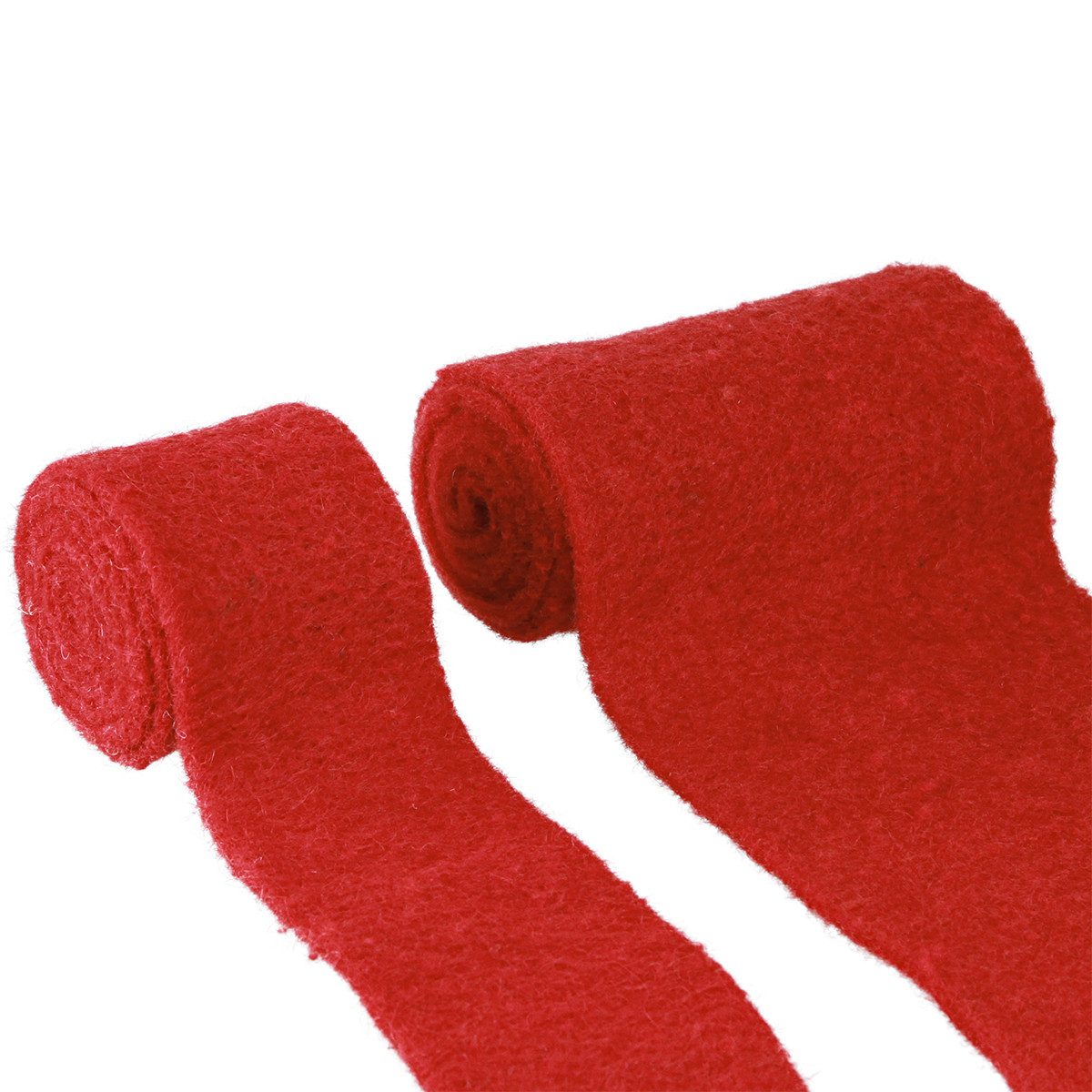 STYLIT by Lehner Wolle Filzband Rotes Filzband Wollband 7/15cm 1m 2er-Set für Deko & Basteln