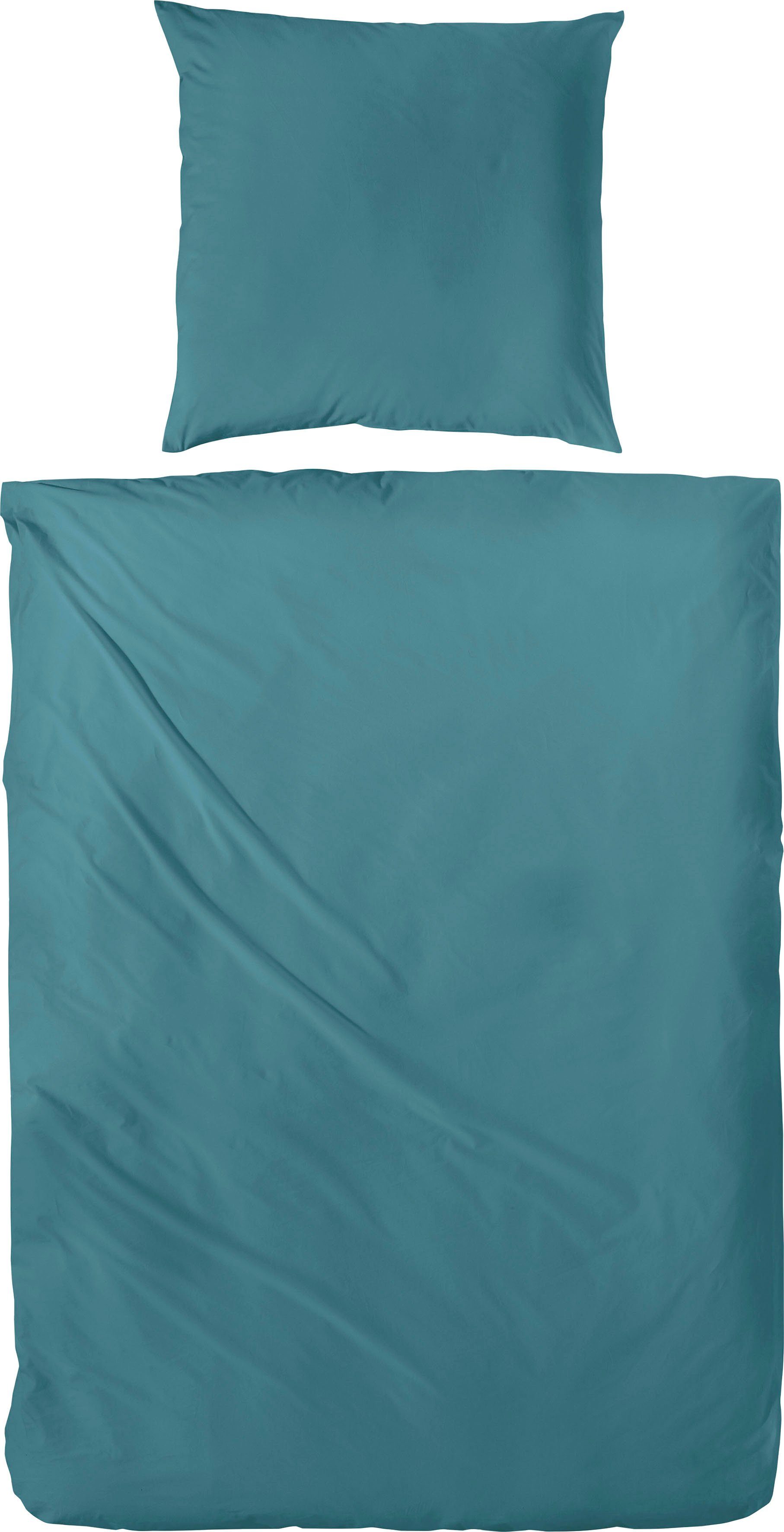 Bettwäsche Uni Luxus-Satin in Gr. 135x200, 155x220 oder 200x200 cm