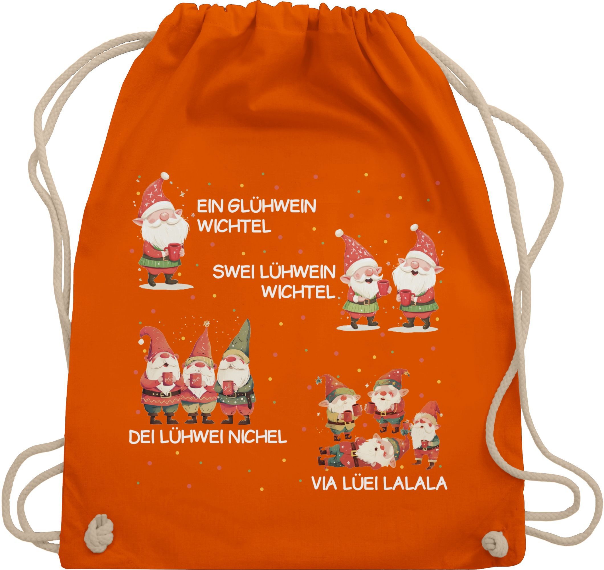 Shirtracer Turnbeutel Ein Glühwein Swei Glühwein, Wichtel, Ein Glühwein Zwei Glühwein, We, Weihnachten