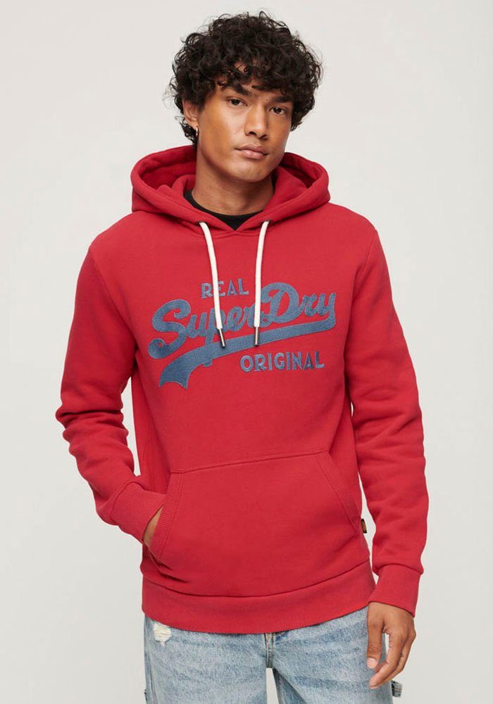 HOODIE Superdry Red VL CLASSIC POP Dark SODA Kapuzensweatshirt