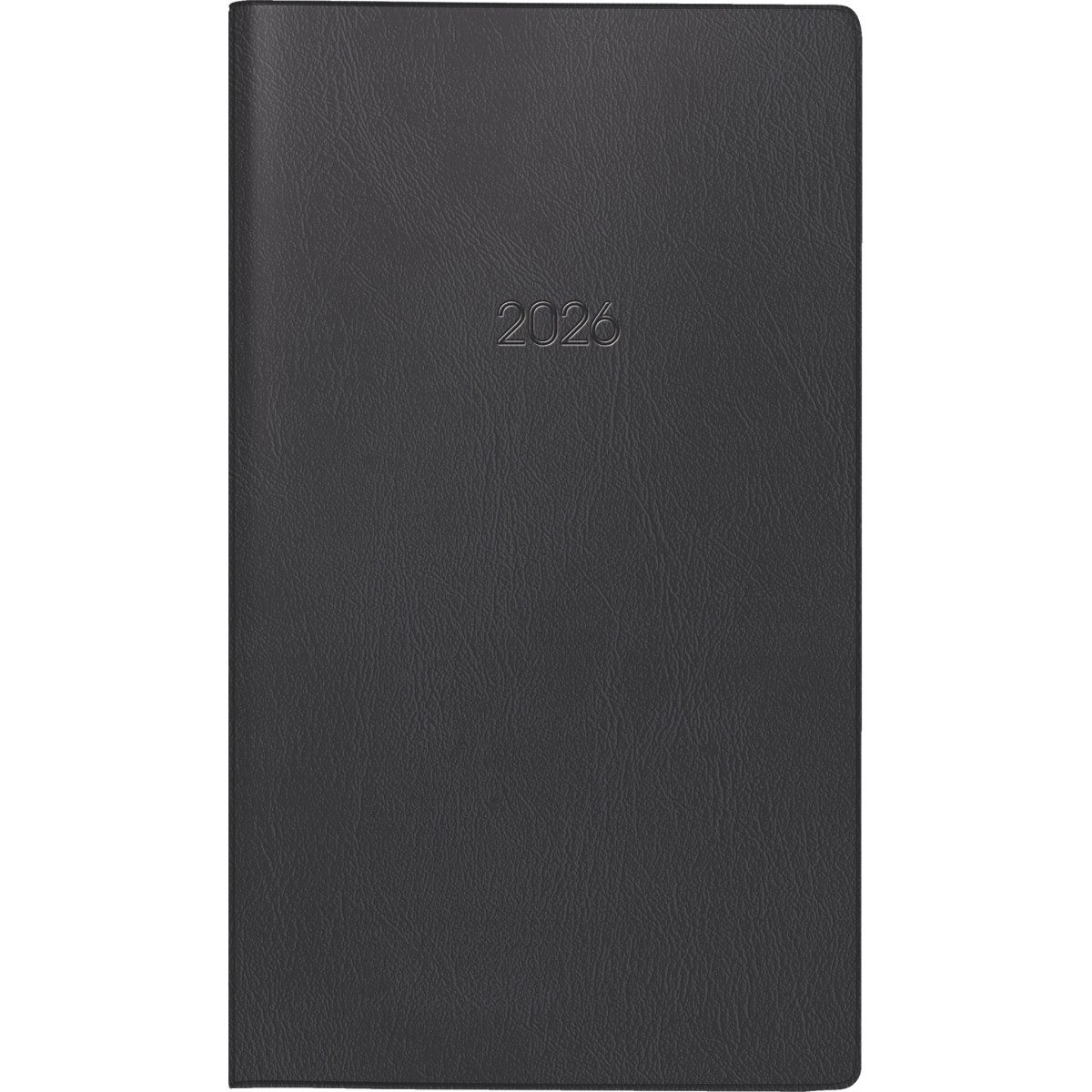 BRUNNEN Taschenkalender Taschenkalender 746 8,7x15,3cm 1 Monat/2 Seiten Kunststoff schwarz 202