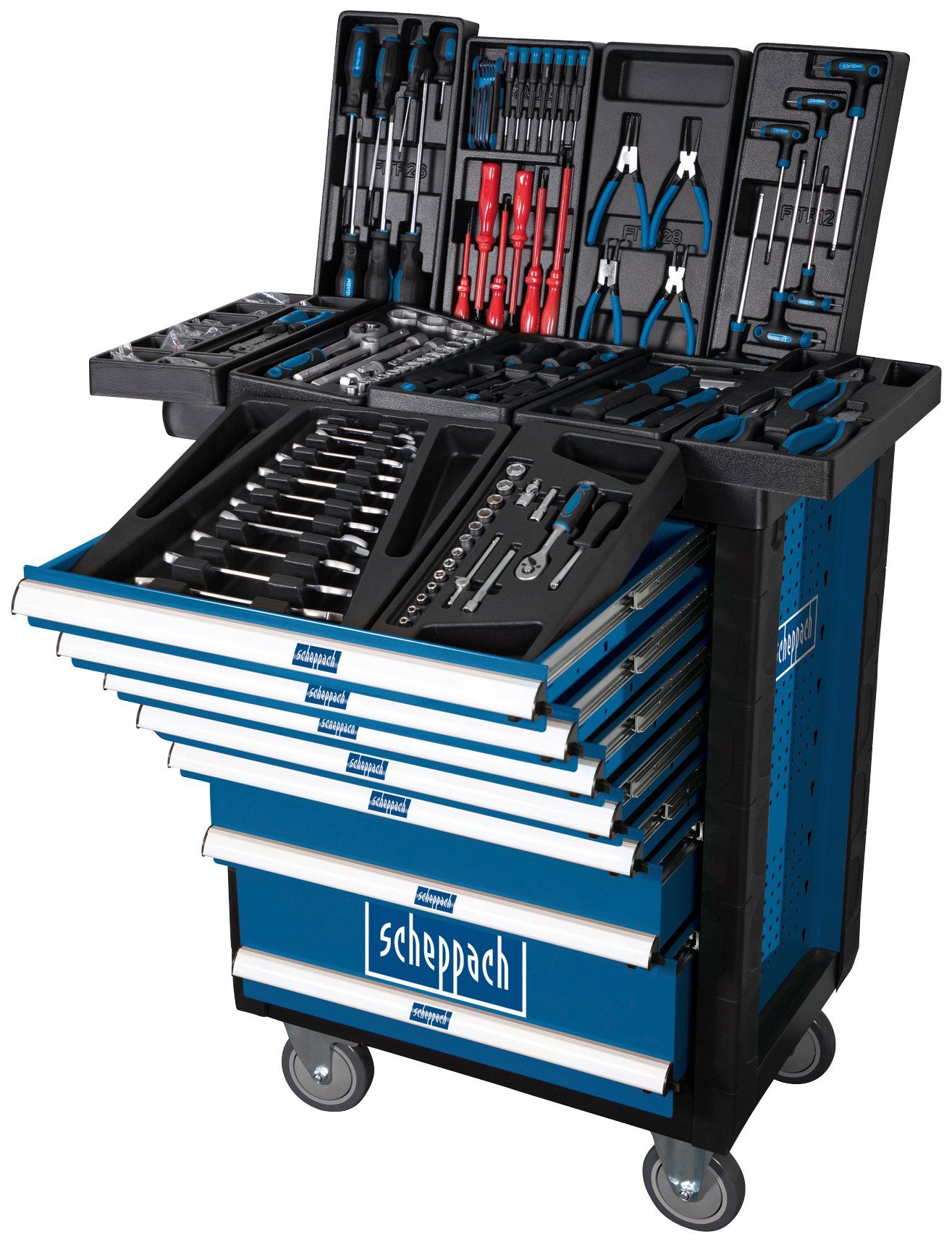 Scheppach Werkstattwagen TW1000, max. Traglast:450 kg, (236-tlg), BxTxH: 46x77x97 cm