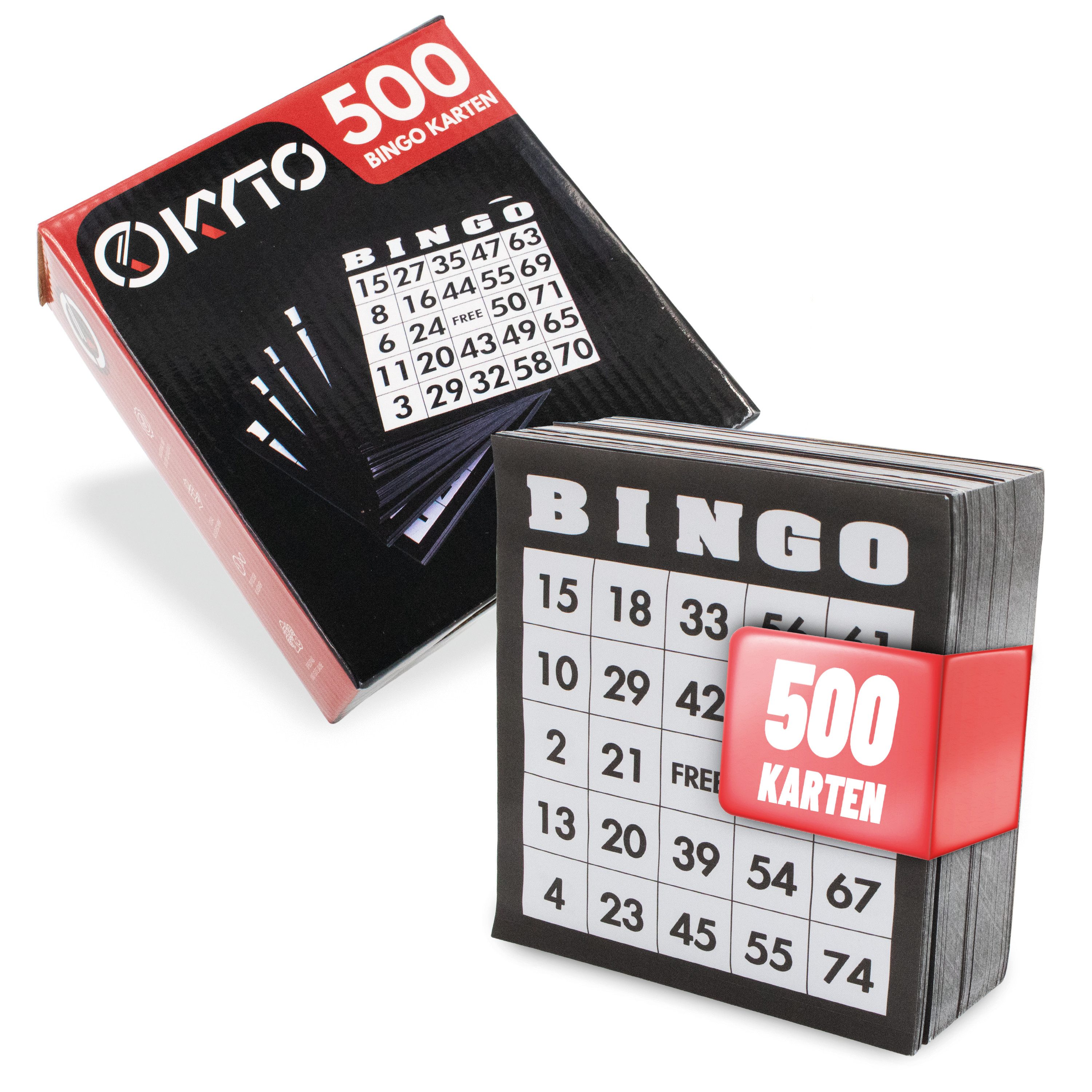 Kyto Spiel Kyto Bingo Karten Set 500 Stück, 500 verschiedene Karten