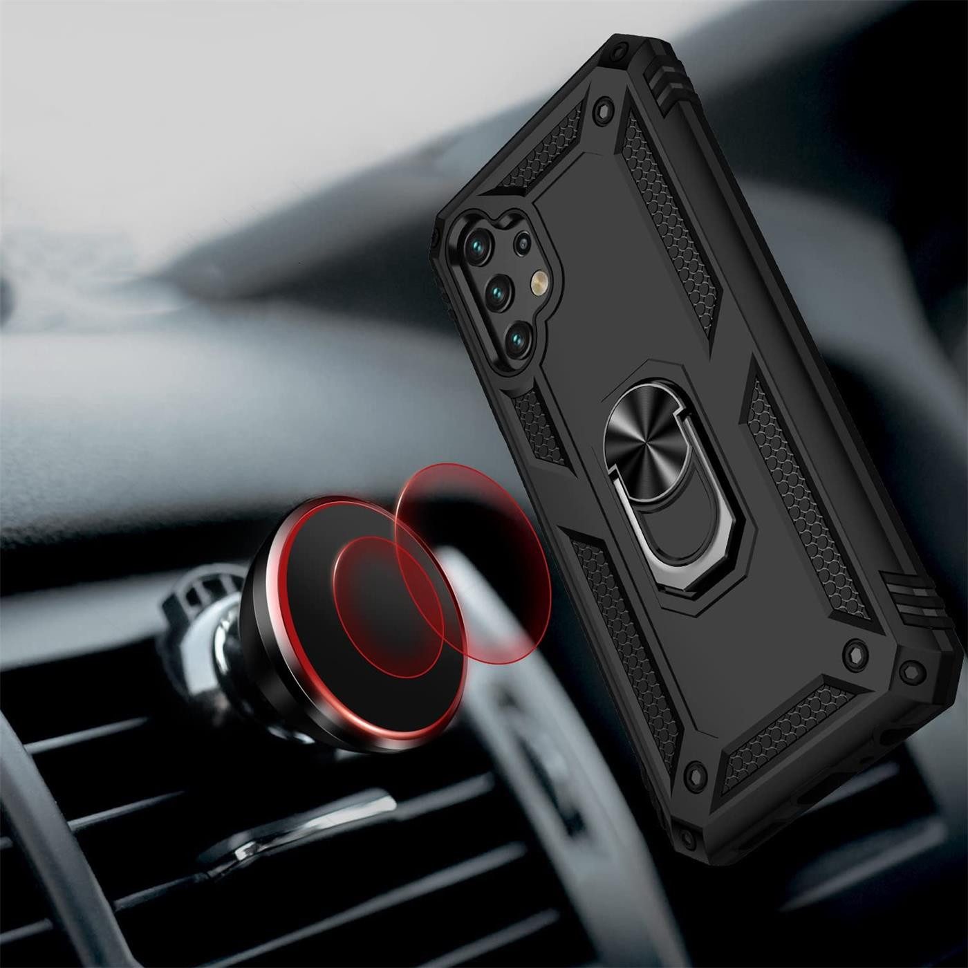 CoolGadget Handyhülle Armor Shield Case für Samsung Galaxy A32 5G 6,5 Zoll, Outdoor Cover mit Magnet Ringhalterung Handy Hülle für Samsung A32 5G – Bild 4 von 5