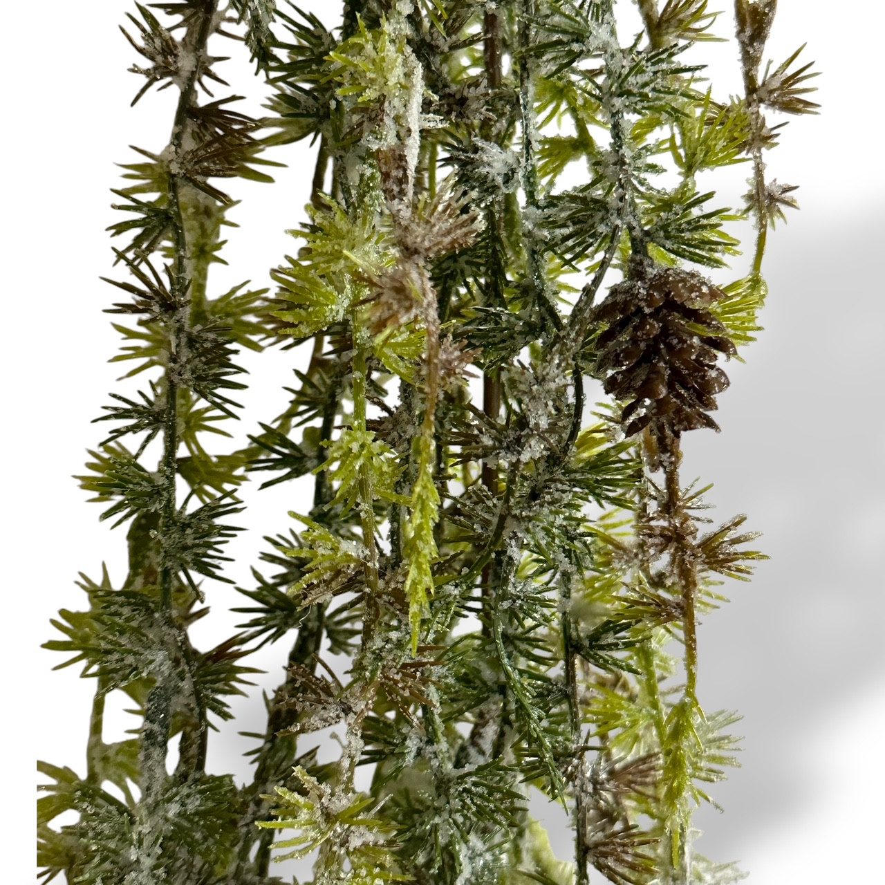 Kunstgirlande Künstliche Lärchengirlande 190cm. Weihnachtsgirlande Schnee günstig online kaufen