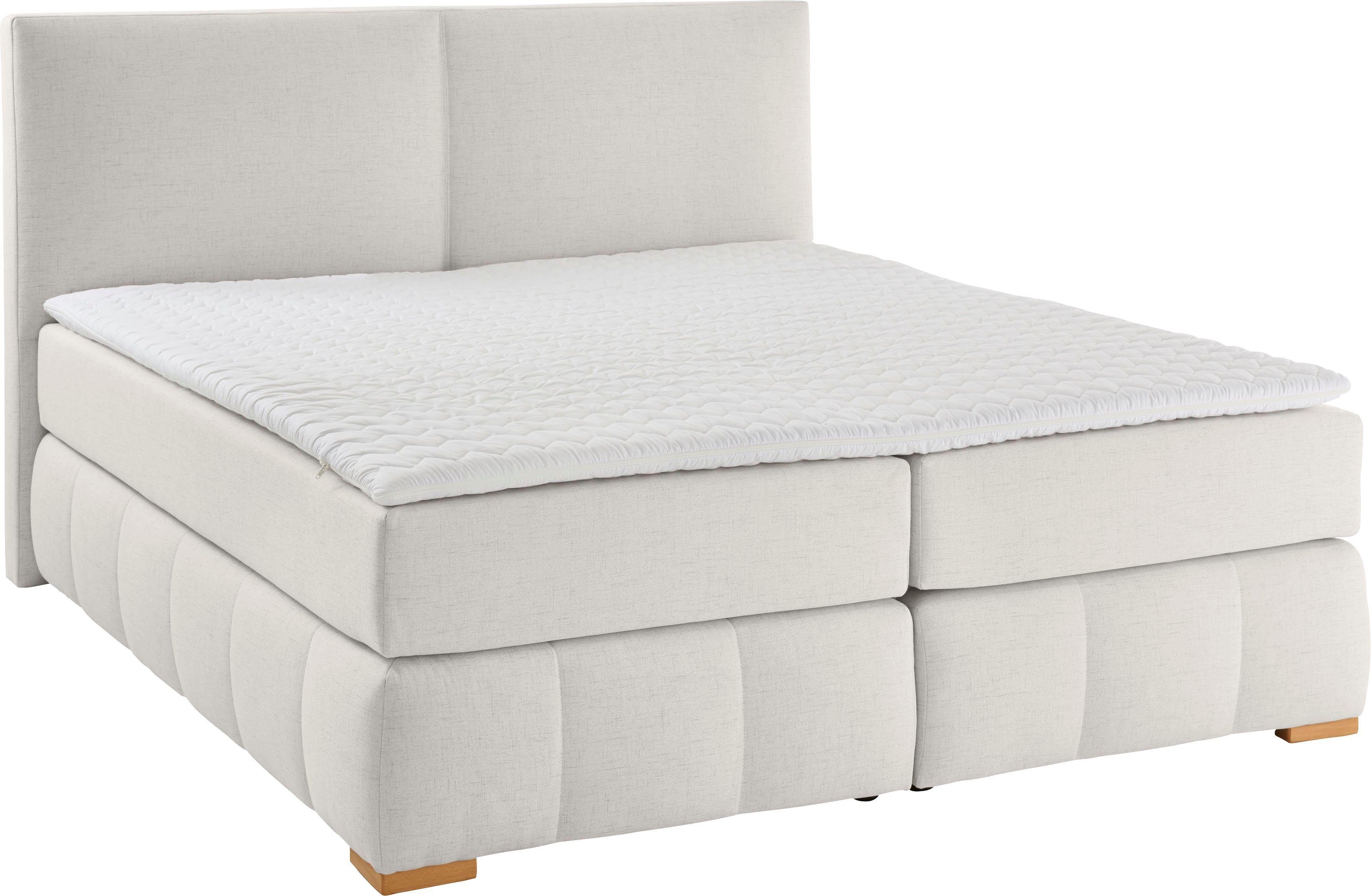 Home affaire Boxspringbett Wehma, inkl. Topper in 3 verschiedenen Matratzen, auch in Samtstoff