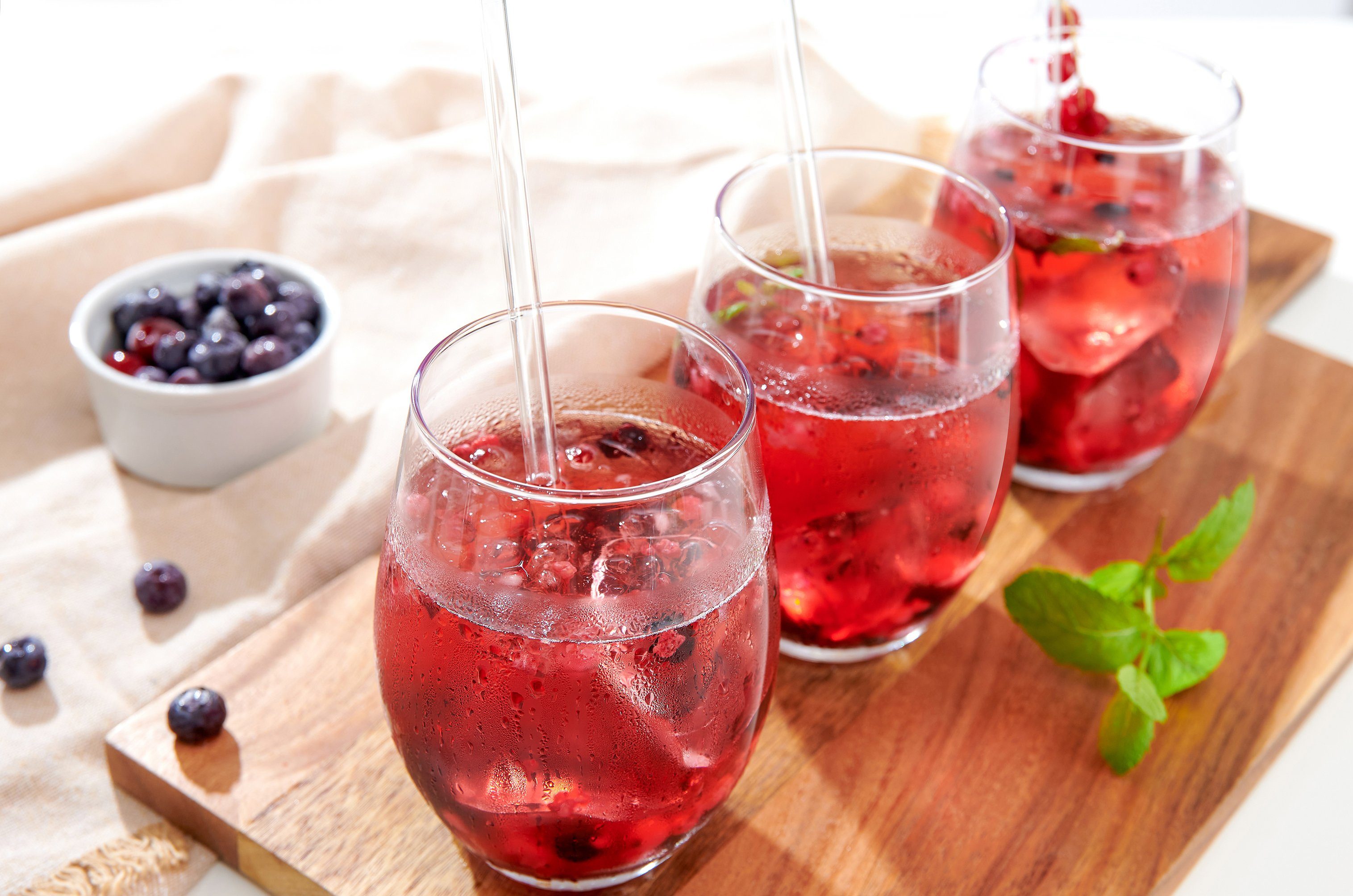 Ritzenhoff & Breker Longdrinkglas Gin, 8-tlg., Glas, 8-teilig, inkl. Glas-Trinkhalme, 590 ml