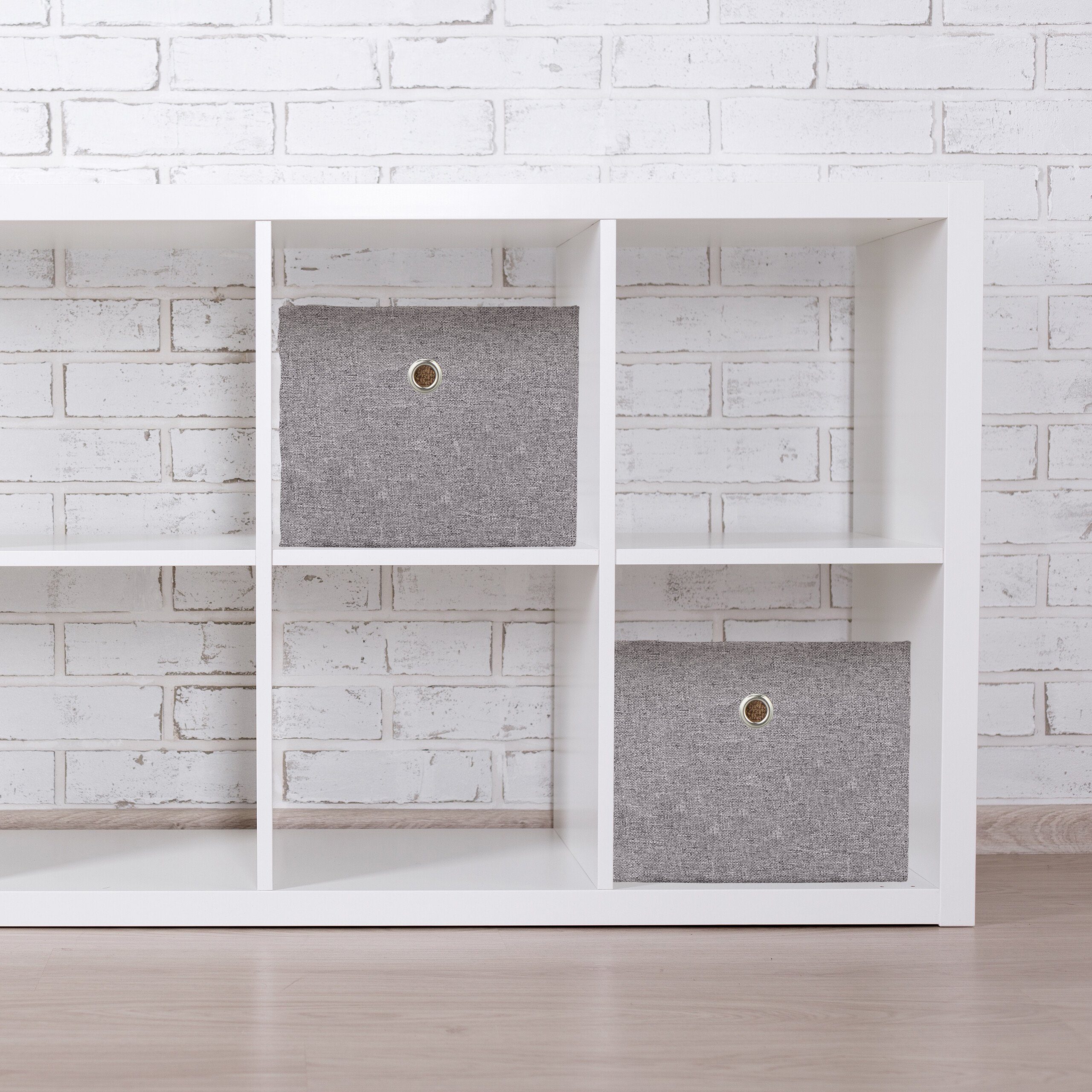 relaxdays Aufbewahrungsbox im 2er Set, Grau günstig online kaufen