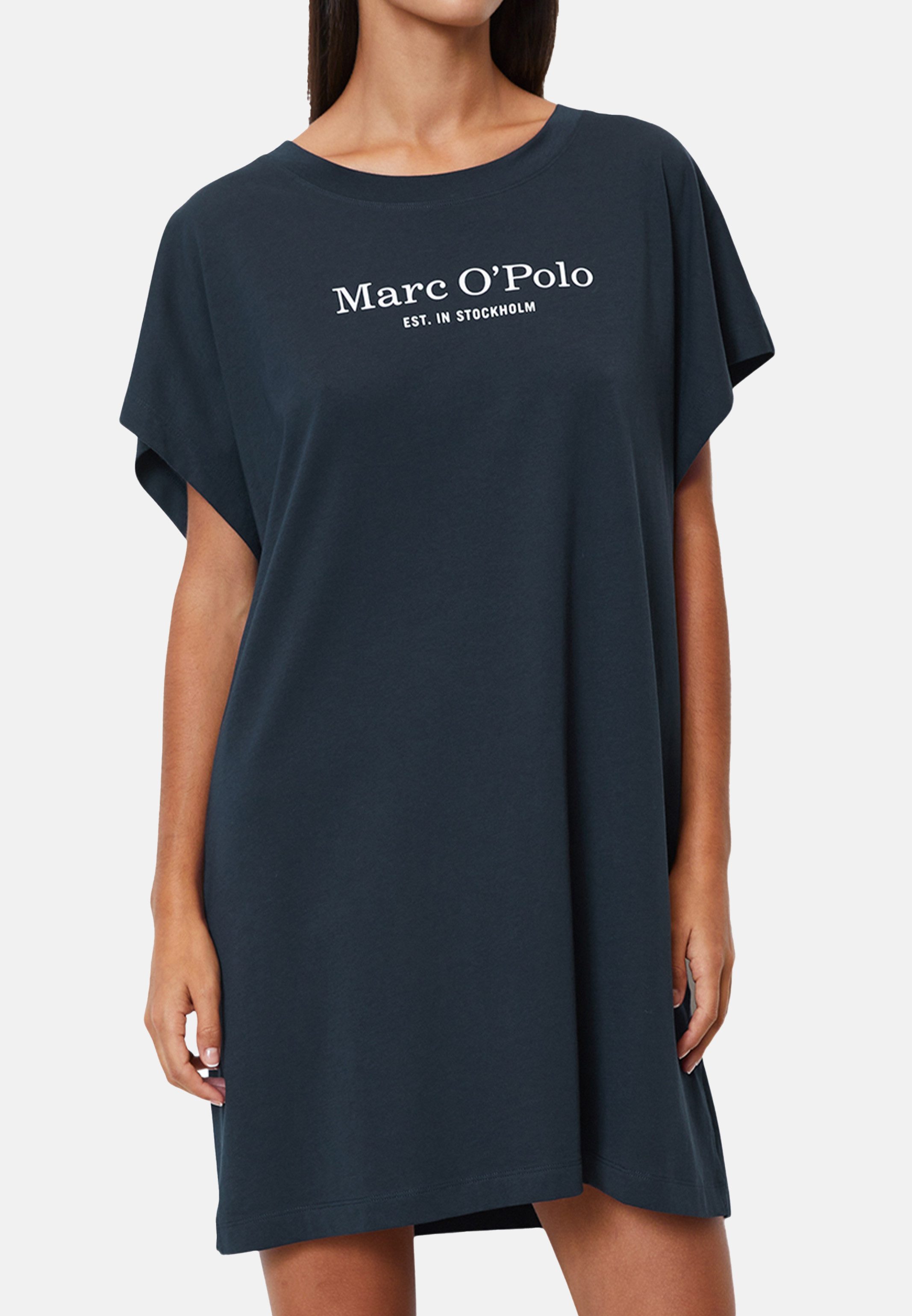 Marc O'Polo Nachthemd Organic Cotton (1-tlg) Nachthemd - Baumwolle - Atmungsaktiv - Mit Logo-Print auf der Brust