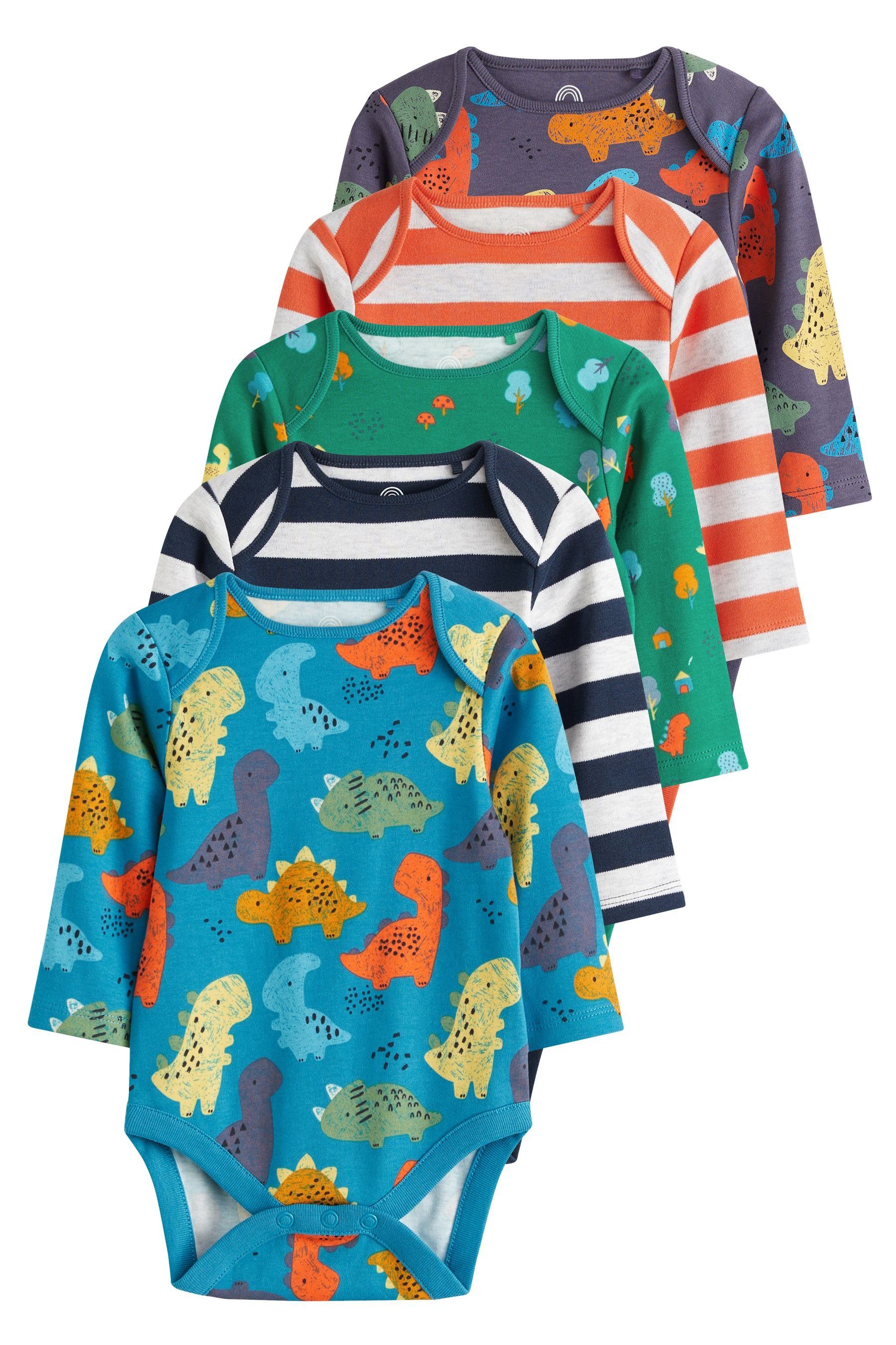 im Bright 5er-Pack Dinosaur (5-tlg) Babybodys Langarmbody Langärmelige Next