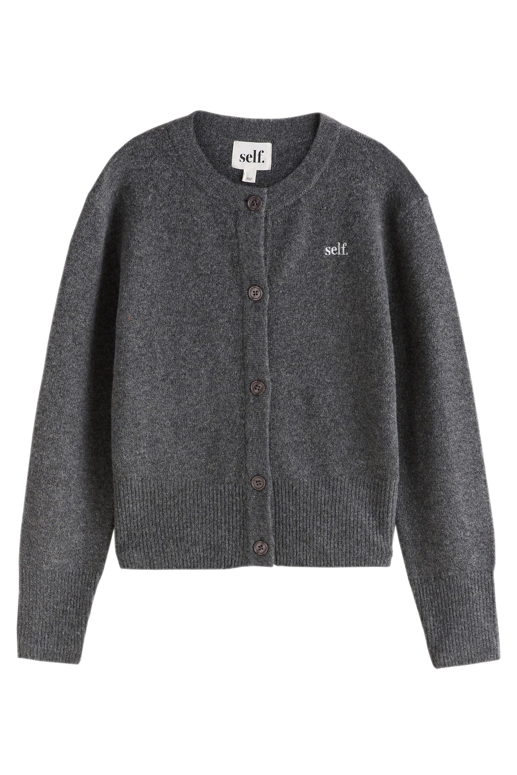 self Strickjacke self. Strickjacke ohne Kragen (1-tlg)