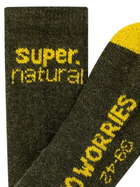 SUPER.NATURAL Sportsocken Alpaka Socken SN COSY SOCKS (2-Paar) No smell-no worries, Alpaka-Materialmix