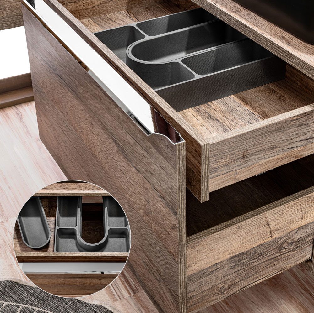 Lomadox Badmöbel-Set PUEBLA-56, (Spar-Set, 2-St), Waschtischunterschrank 80 günstig online kaufen