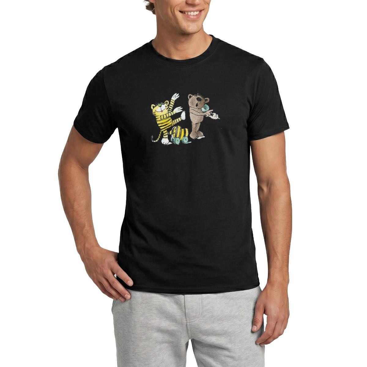 Spreadshirt T-Shirt Janosch Tiger und Freunde Machen Musik Männer T-Shirt (1-tlg)
