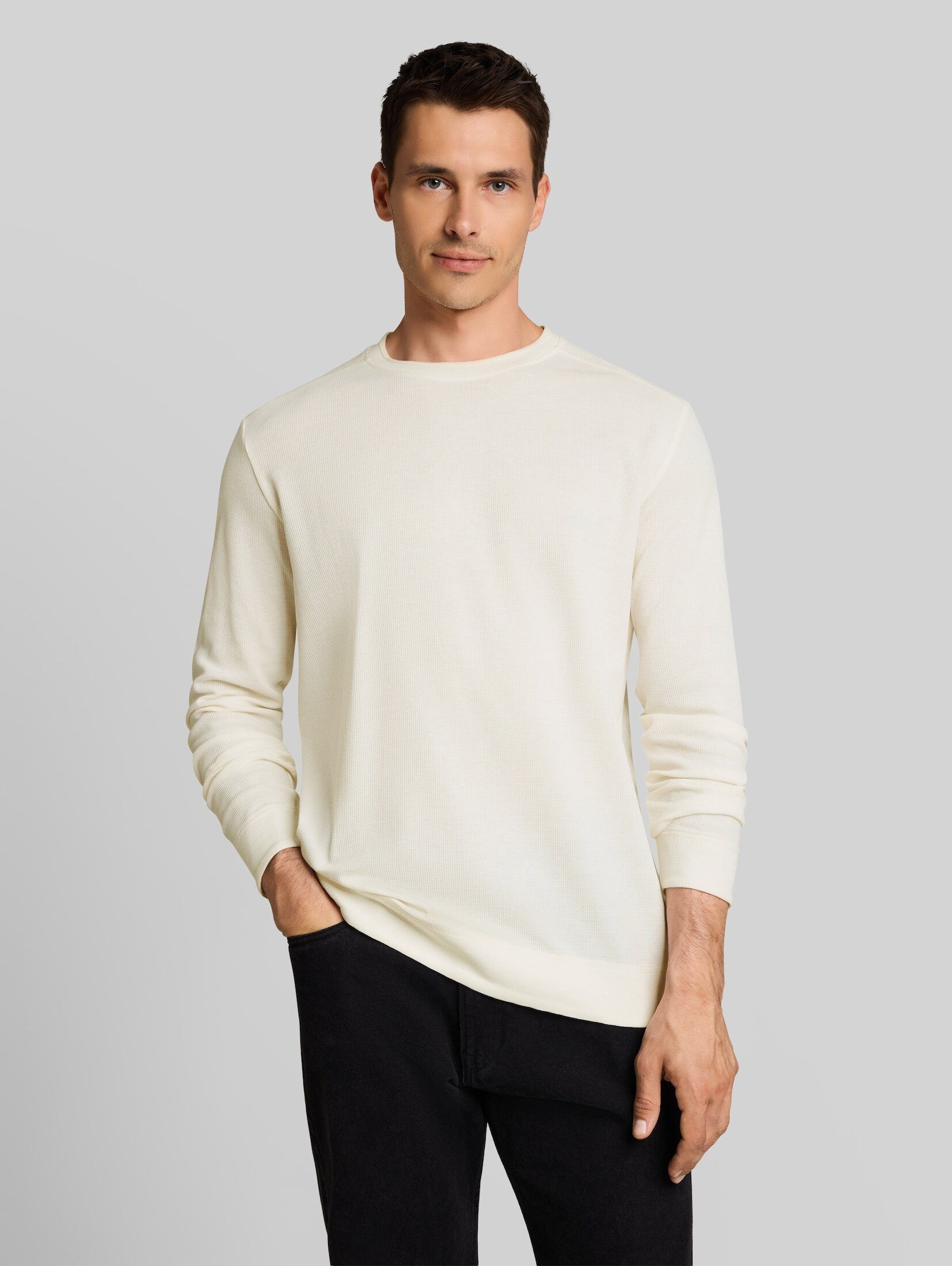 TOM TAILOR Langarmshirt T-Shirt (im Einserpack) Langarmshirt im Used-Look