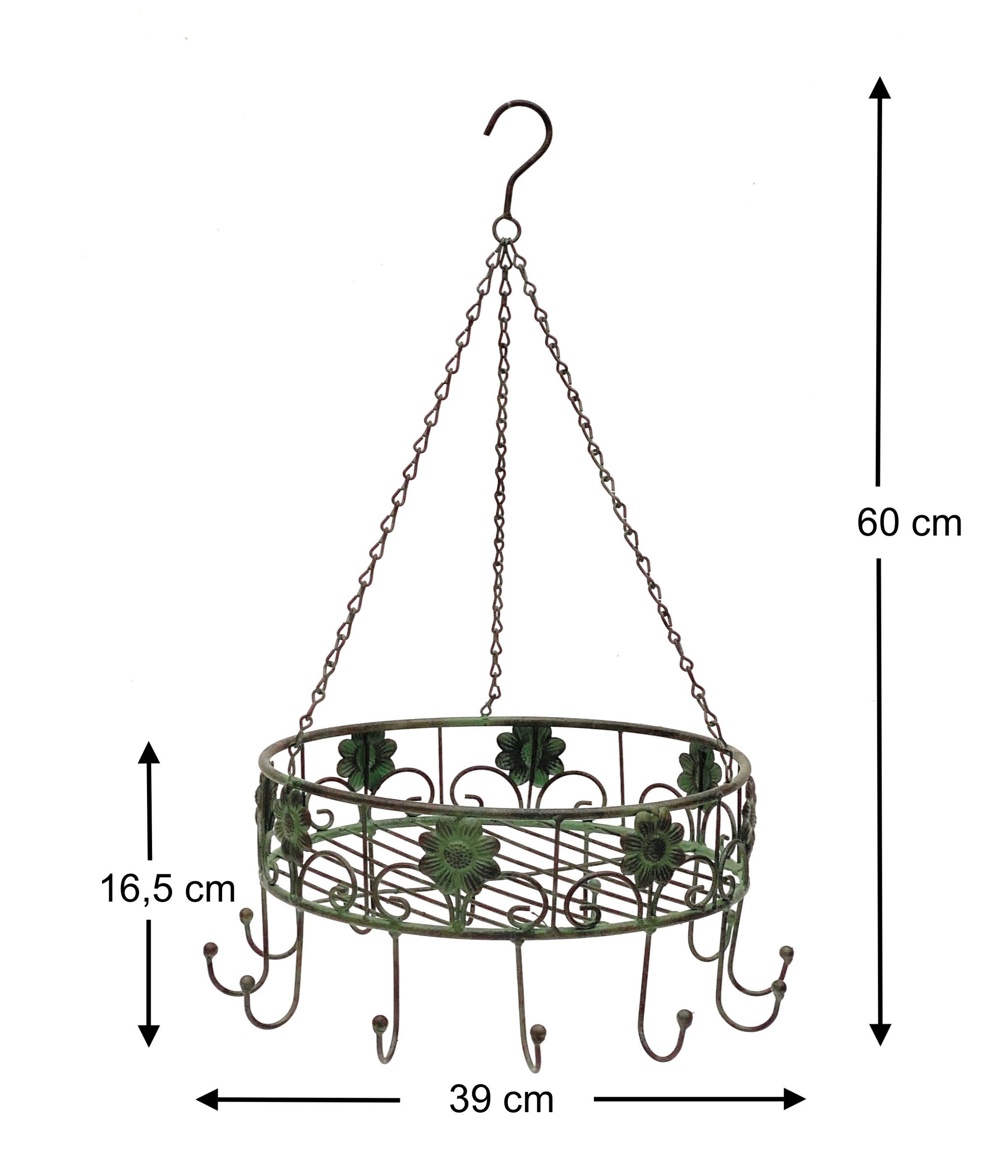 Wurstkrone Hängeregal cm Pfannenhänger Deckenregal Topfhänger Hänger 96006 Hängeregal D-39 DanDiBo