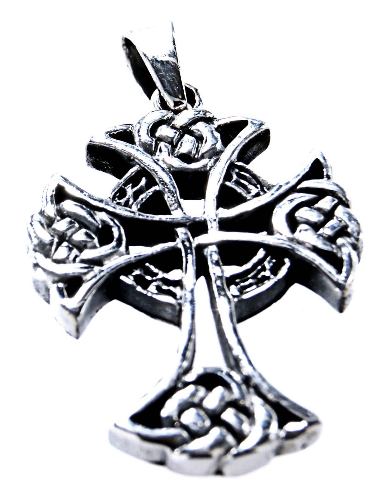 Silber of keltisches 925 Kettenanhänger Kiss Kelten Keltenkreuz Kreuz Leather