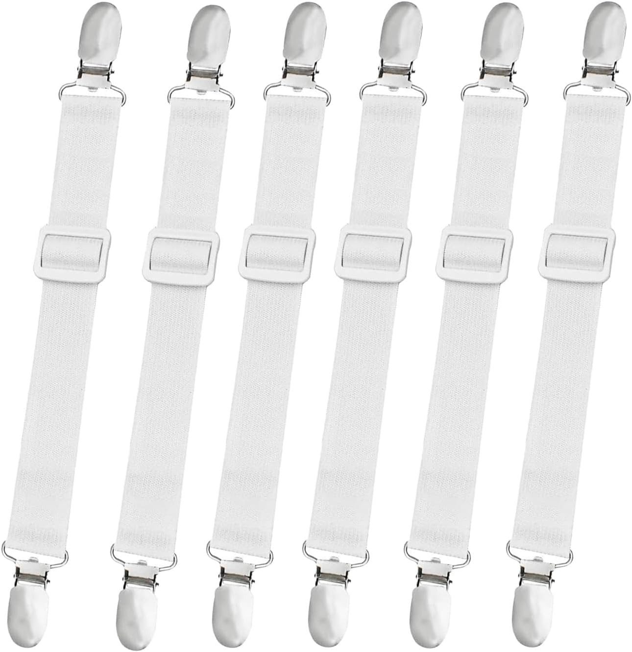FELIXLEO Spannbettlaken 12er Pack verstellbare Bettlakenspanner elastische Lakenspanner, (1 Stück)