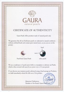 Gaura Pearls Perlenkette, 925er rhodiniertes Silber