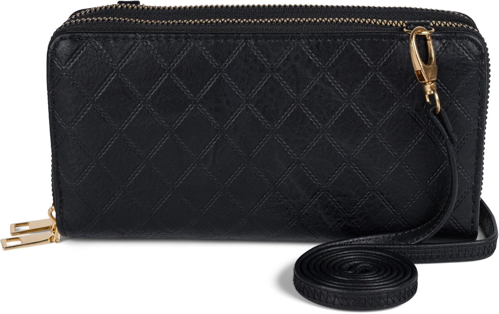 styleBREAKER Mini Bag 2 in 1 Umhängetasche - Geldbörse Rauten (1-tlg)