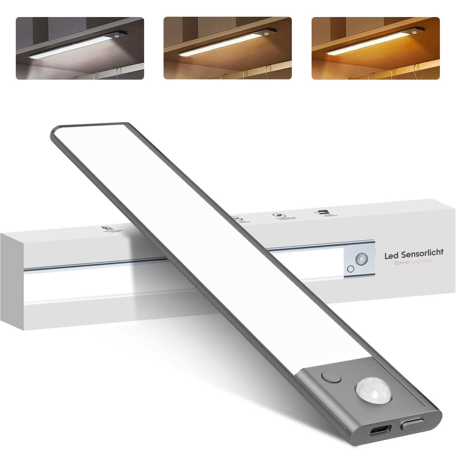 Fanttik LED Unterbauleuchte Schrankbeleuchtung Kabellos mit Bewegungsmelder günstig online kaufen