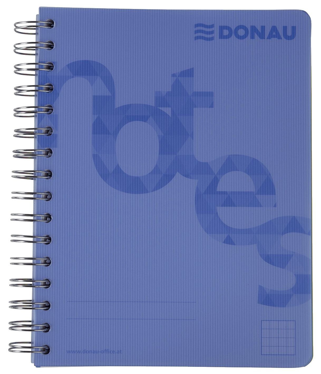 DONAU Notizblock DONAU 7526201-10 Collegeblock PP Cover - A5, kariert, blau