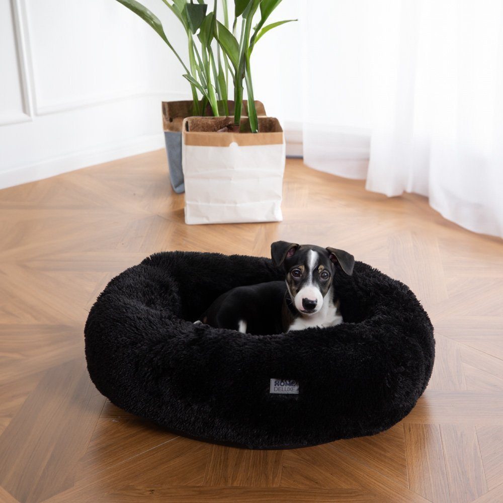 HOME DELUXE Tierbett Haustierbett MUFFIN - Größenauswahl 60/80/120, Polyester, mit Schondecke, abnehmbare Bezüge, Hundekissen