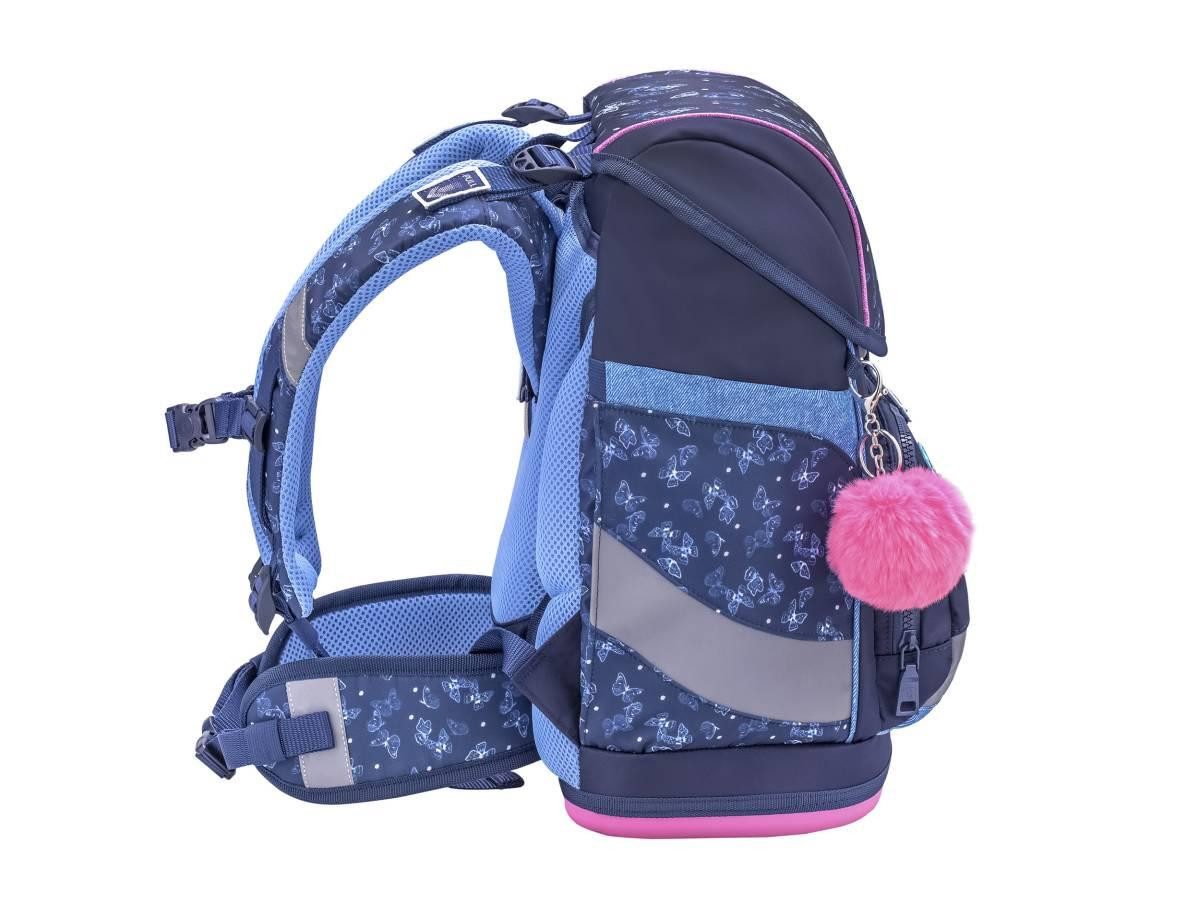 Belmil Schulranzen "Smarty Plus Premium" 2025, höhenverstellbar, 4tlg. Set, ab 1. Klasse, Einschulung, für Mädchen