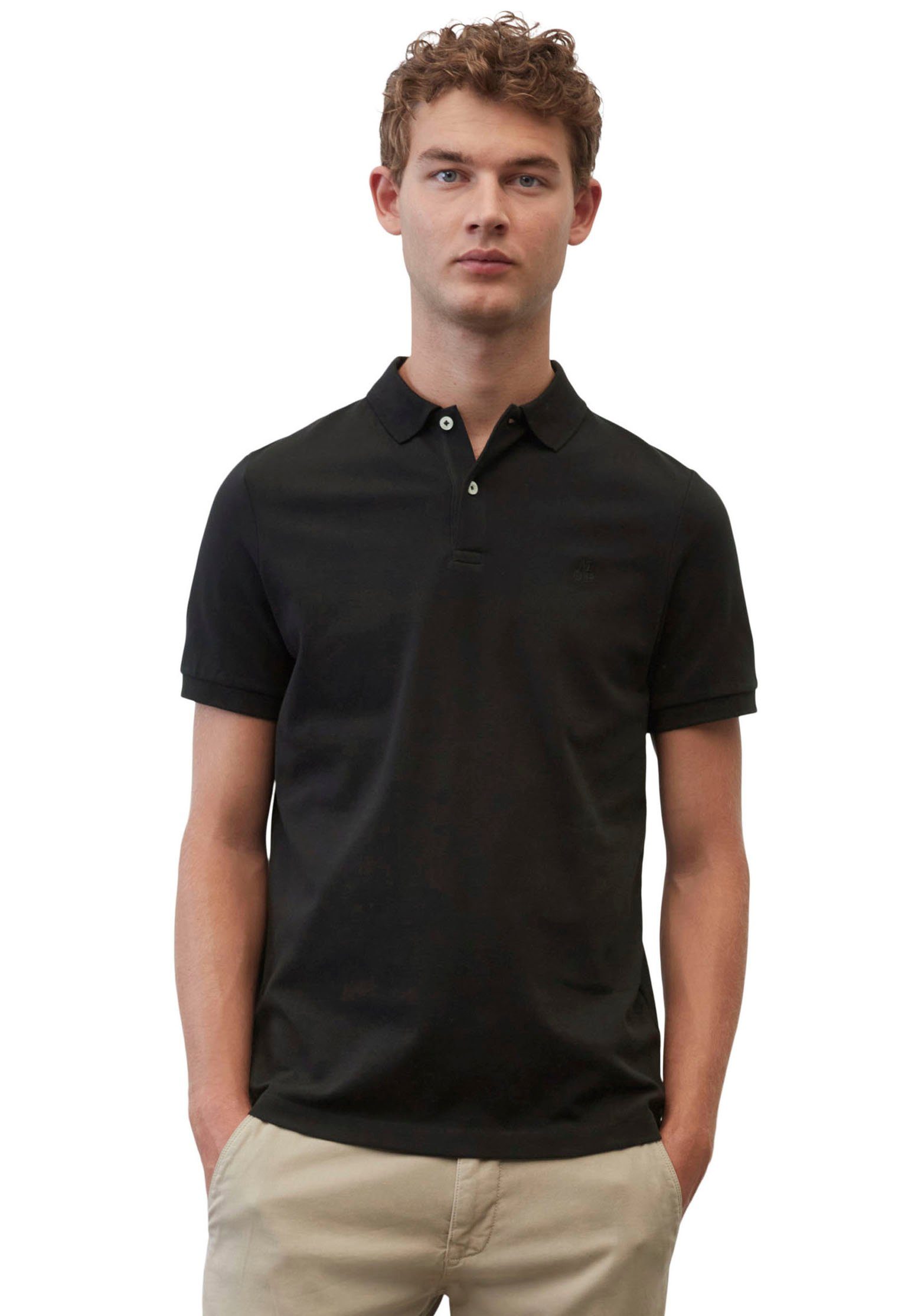 Marc O'Polo Poloshirt im klassischen Look schwarz | 