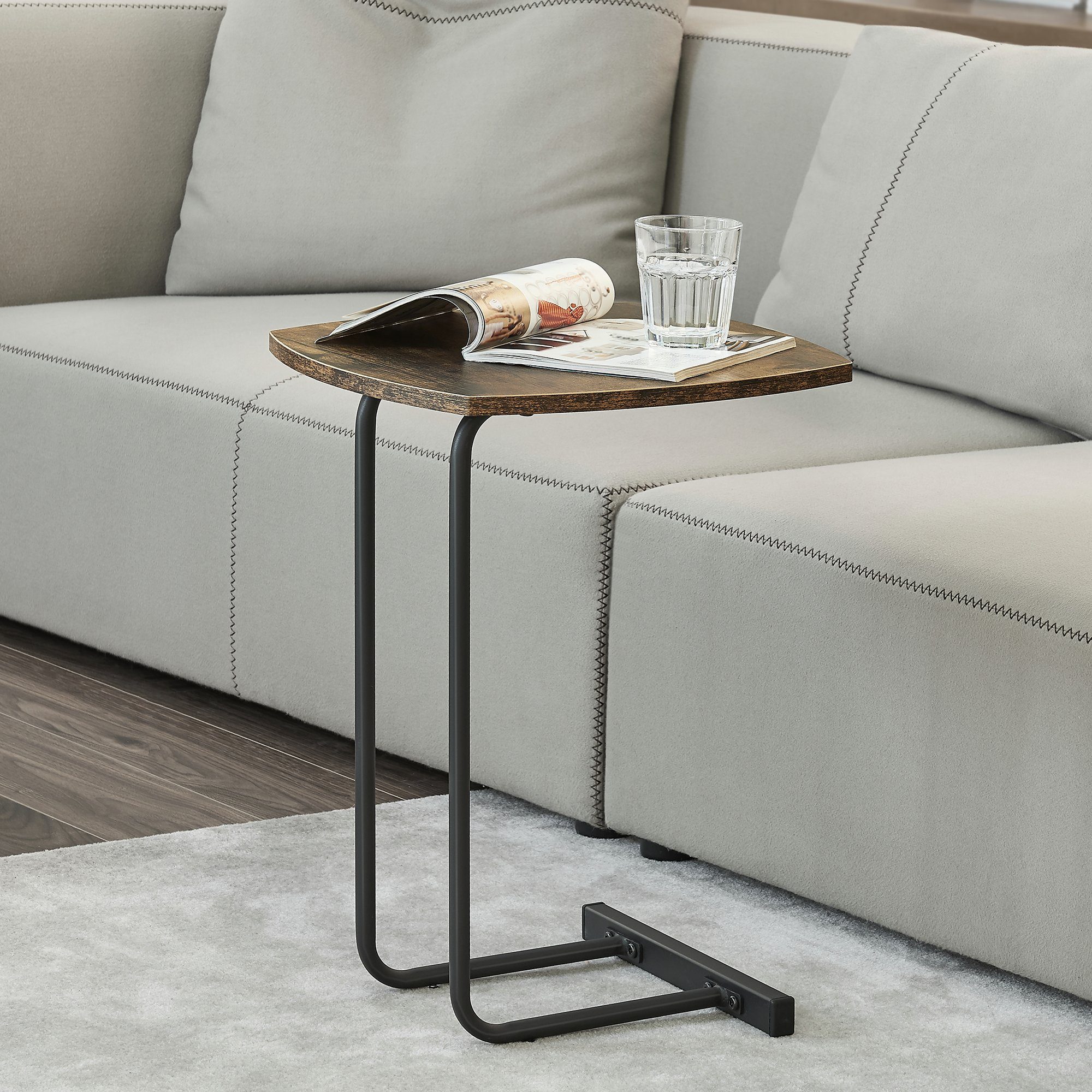 en.casa Beistelltisch, »Kjellerup« Abstelltisch Metallgestell Dunkler günstig online kaufen