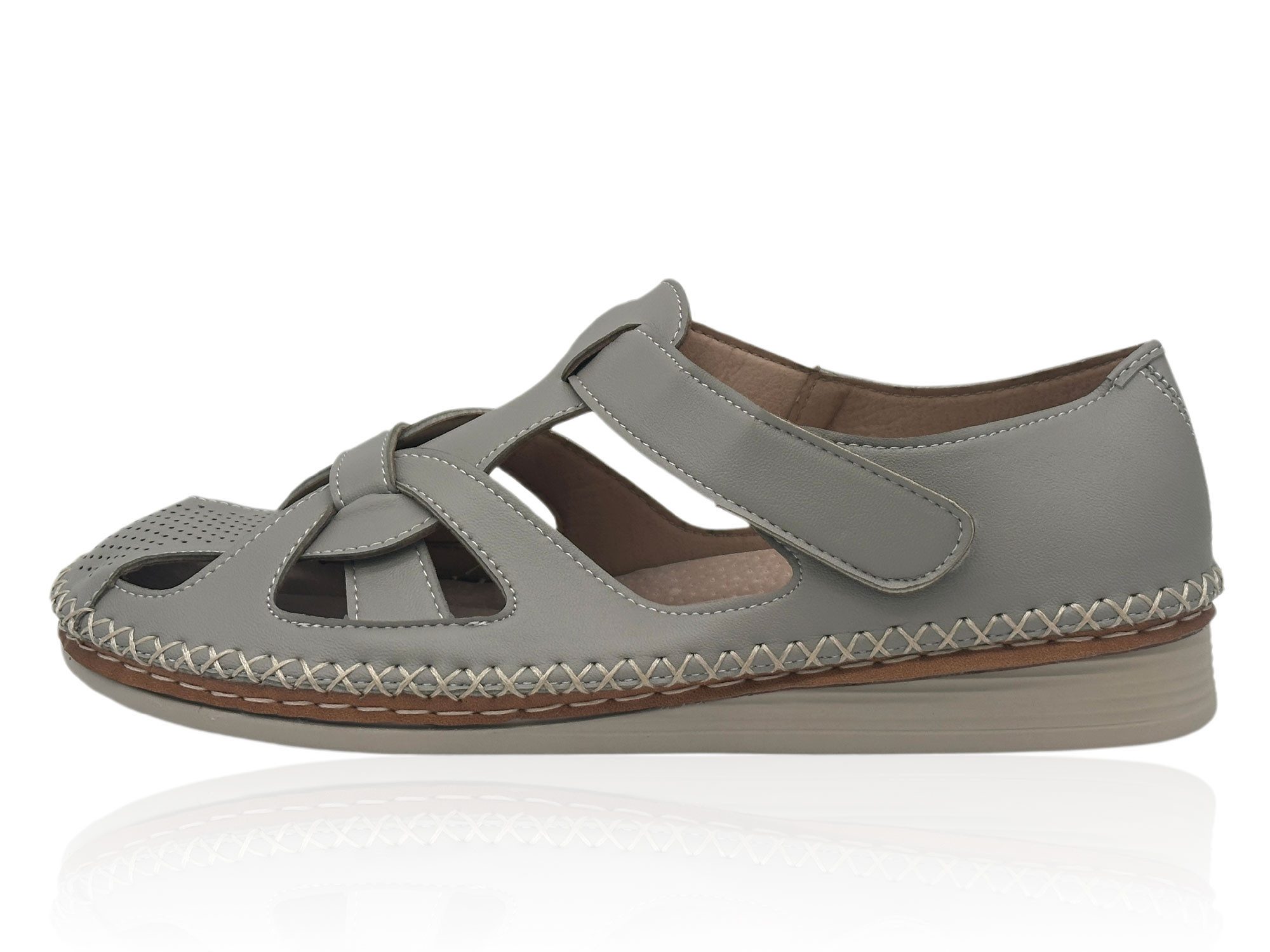 Nowaland Halboffene Damen Sandalen mit stabiler Passform und Komfortsohle Sandale Atmungsaktiv, stabiler Halt, weich und flexibel