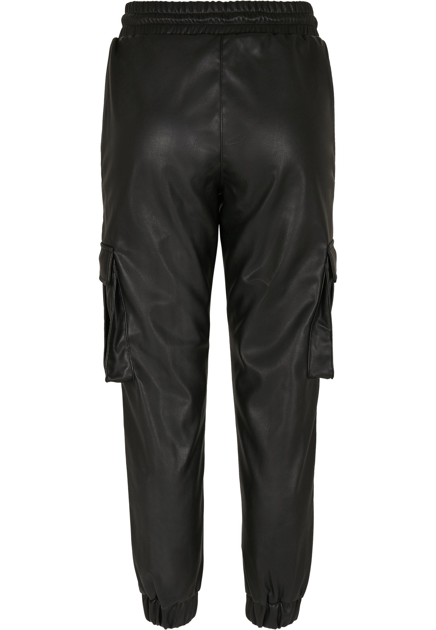 Damen Faux Cargohose Leather Pants Cargo Ladies CLASSICS (1-tlg) URBAN