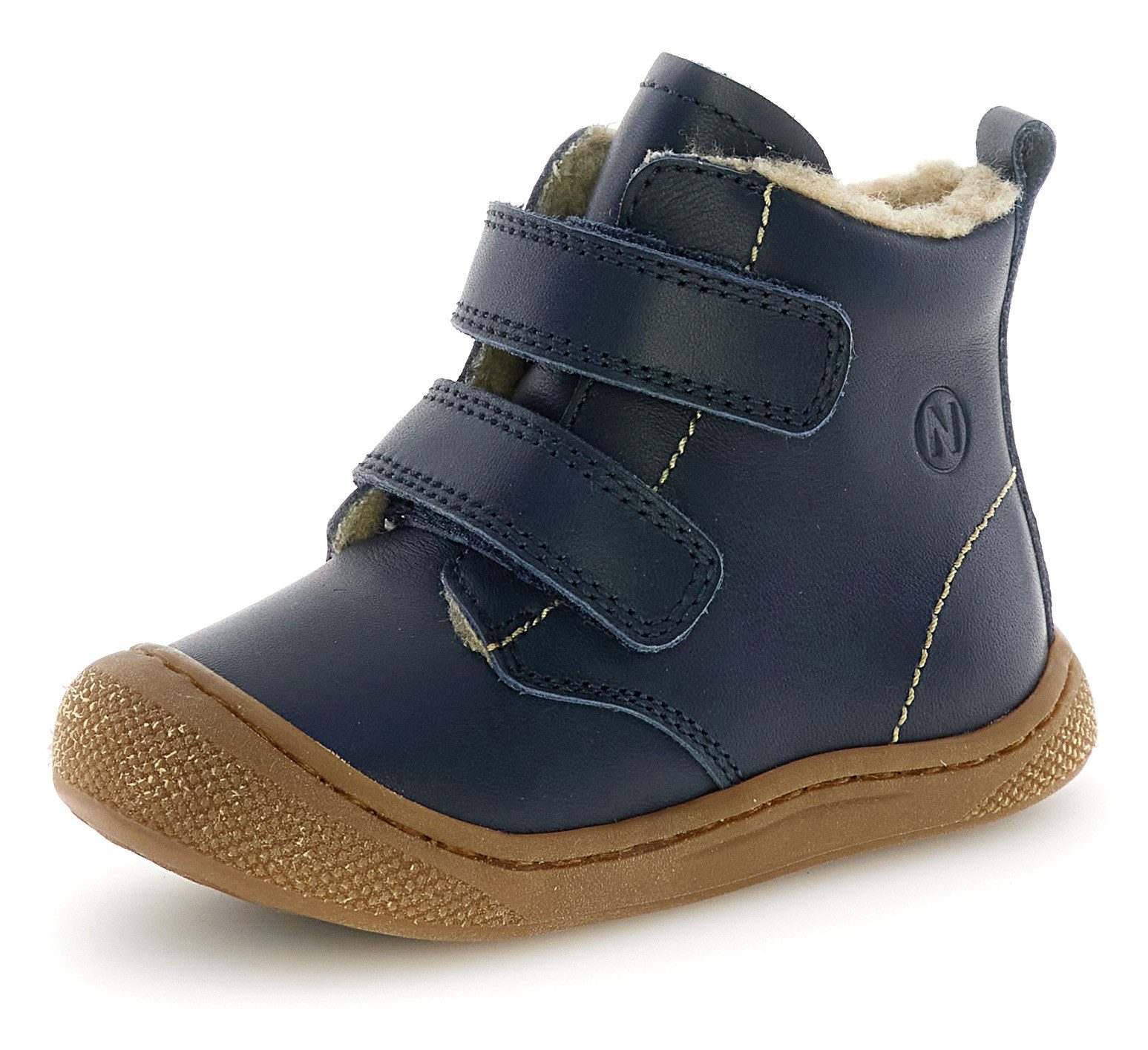 Naturino Bubble Wide Lauflernschuh Klettstiefel mit Wollfutter, Größenschablone zum Download