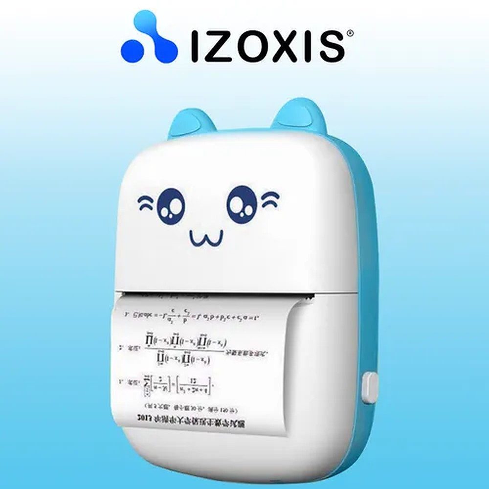 IZOXIS tragbarer Mini-Drucker Fotodrucker, (WLAN (Wi-Fi), Thermodrucker mit 11 Rollen)