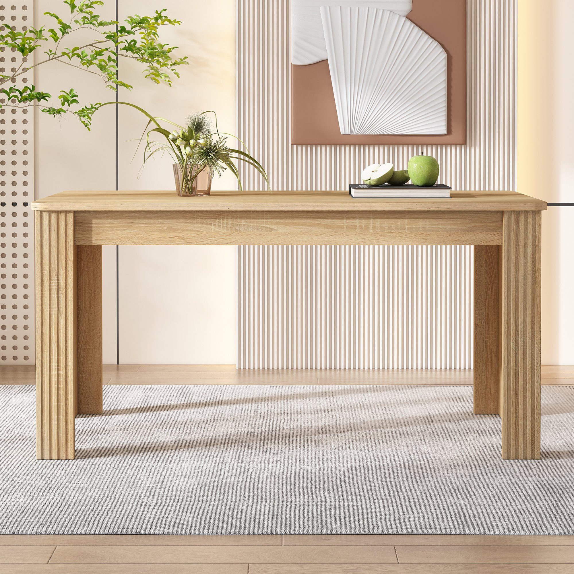 Flieks Esstisch (1-St), Rechteckiger Esszimmertisch Schreibtisch Küchentisch 116*65*75cm