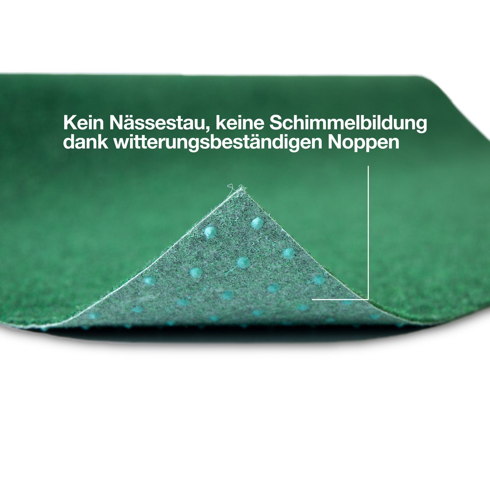 Karat Rasenteppich wetterfest, Kunstrasen Teppich für Balkon & Terrasse, Outdoor Teppichboden, Auslegware in 6 verschiedenen Farben & Größen