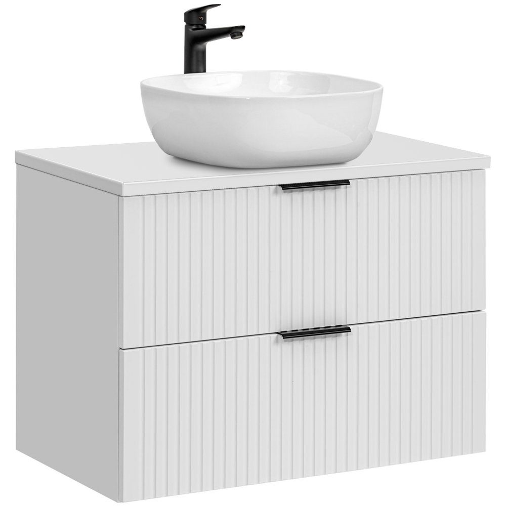 Lomadox Waschtisch ADELAIDE-56-WHITE, Waschtischunterschrank 80 cm matt wei günstig online kaufen