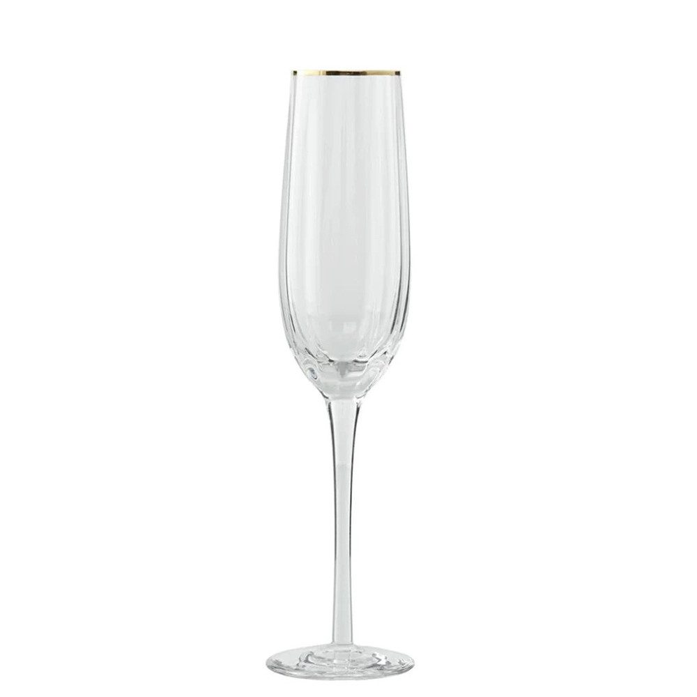 Glas Sektglas CLAUDINE Glas klar gold, 23,5cl