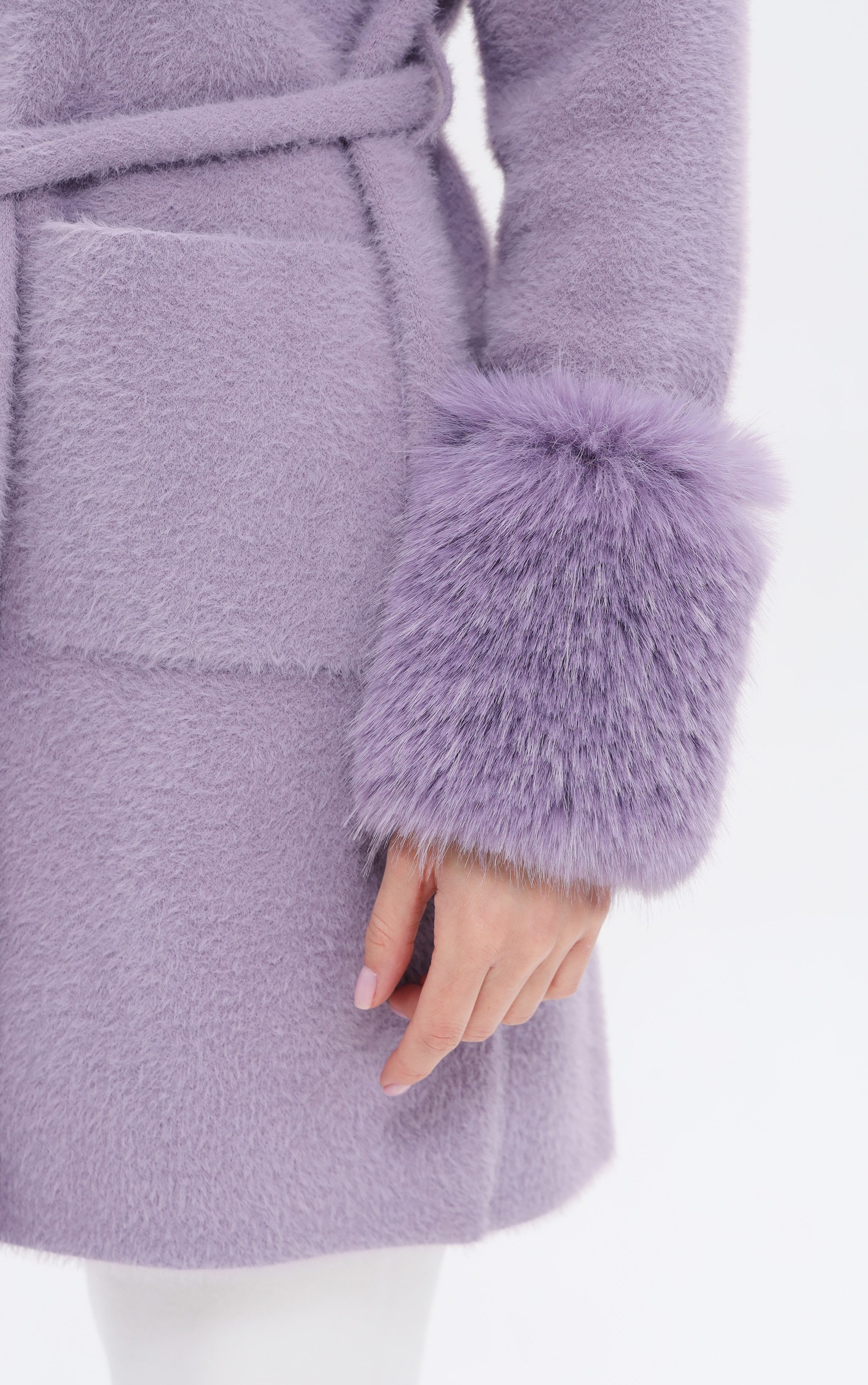 Passioni Fellimitatmantel mit Kapuze und abnehmbaren günstig online kaufen