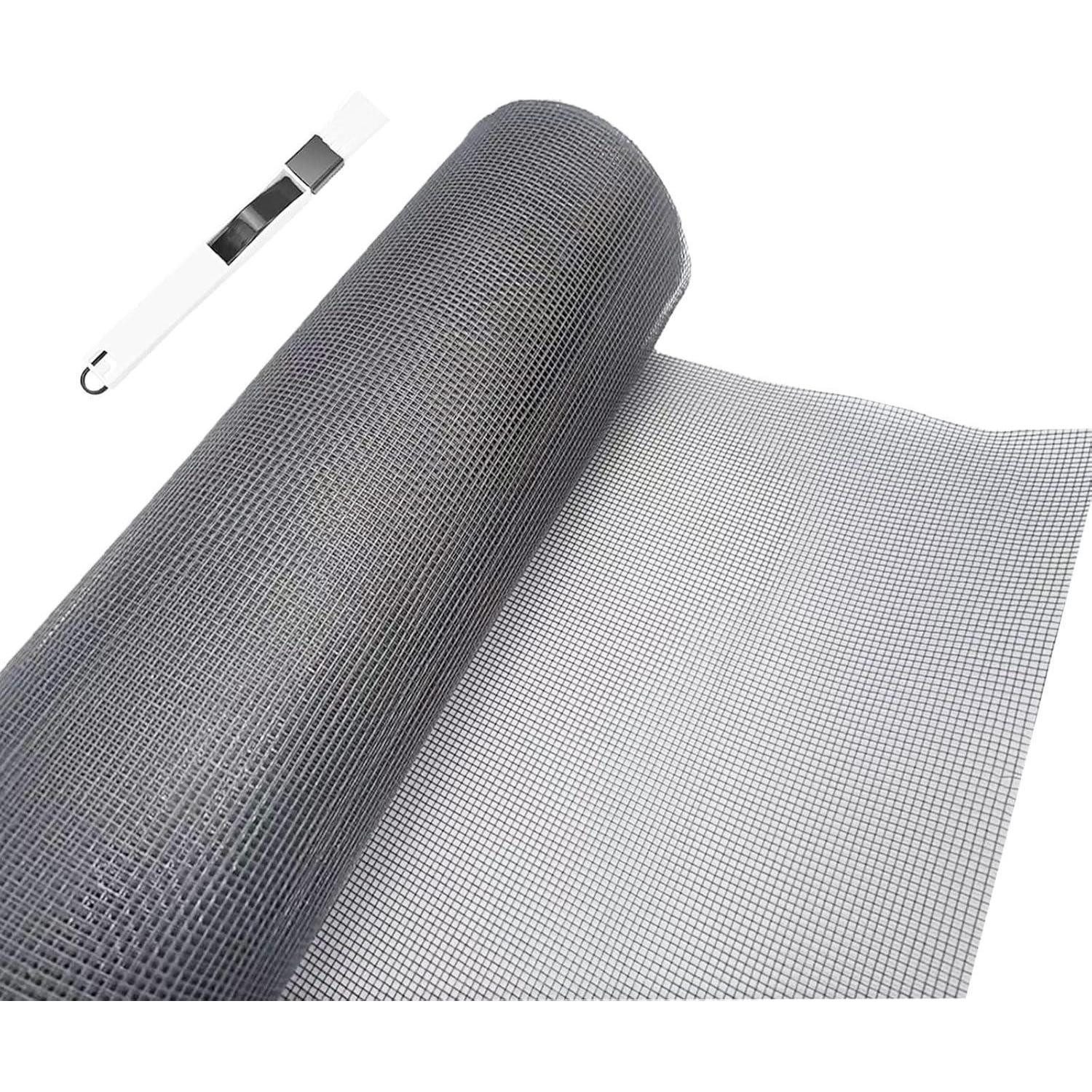 LuxusKollektion Moskitonetz Fliegengitter für Fenster 250x120 cm, Meterware, Insektenschutz, Anti