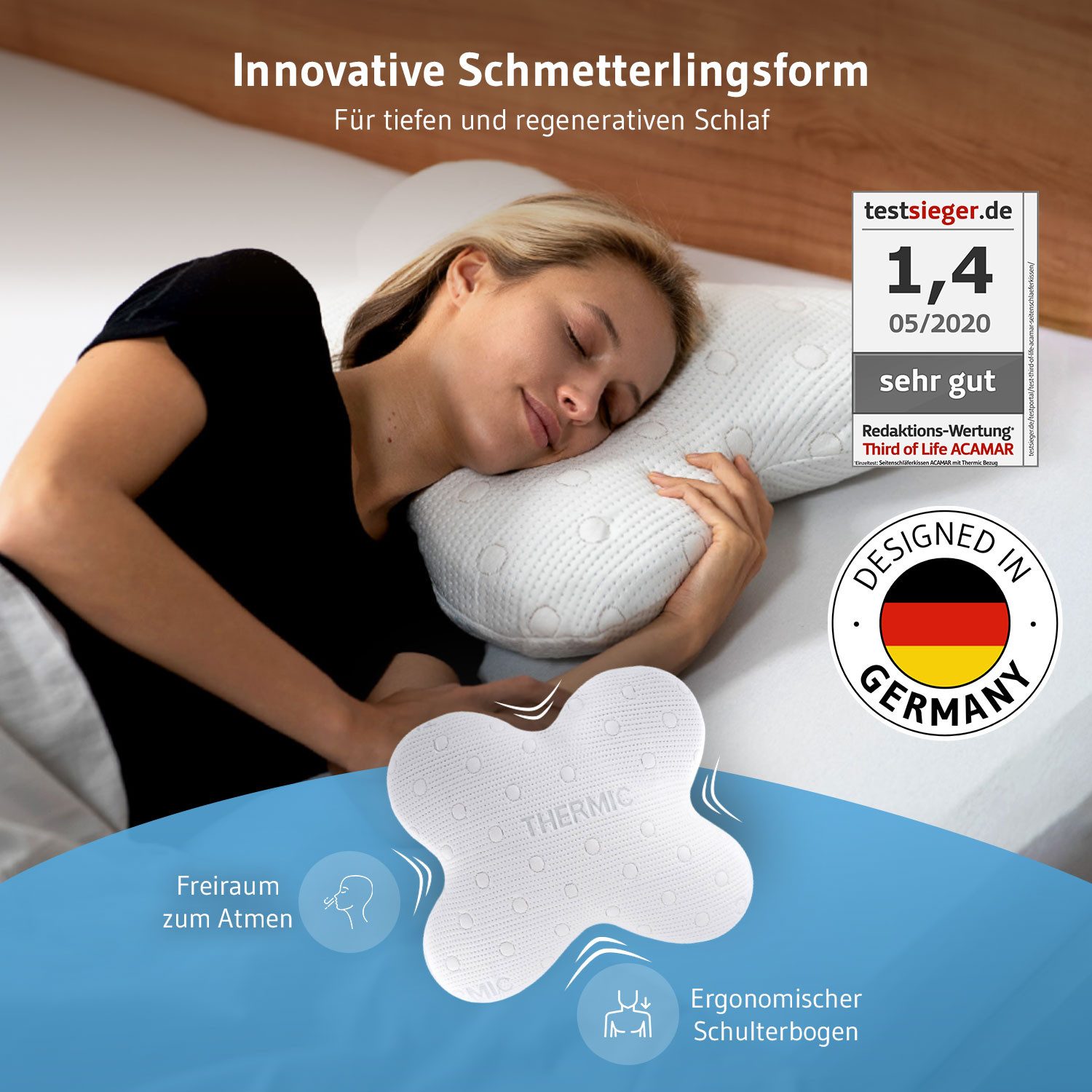 Third of Life Kopfkissen ACAMAR Thermic, Füllung: 100% ViscoSchaum COSYPUR, günstig online kaufen
