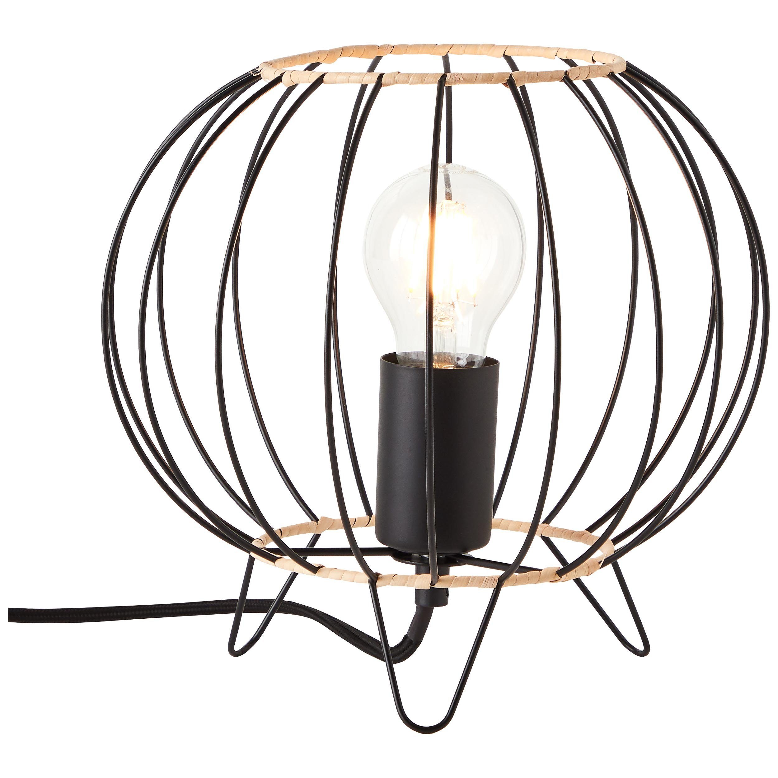 Brilliant Tischleuchte Silemia, ohne Leuchtmittel, Tischlampe schwarz matt