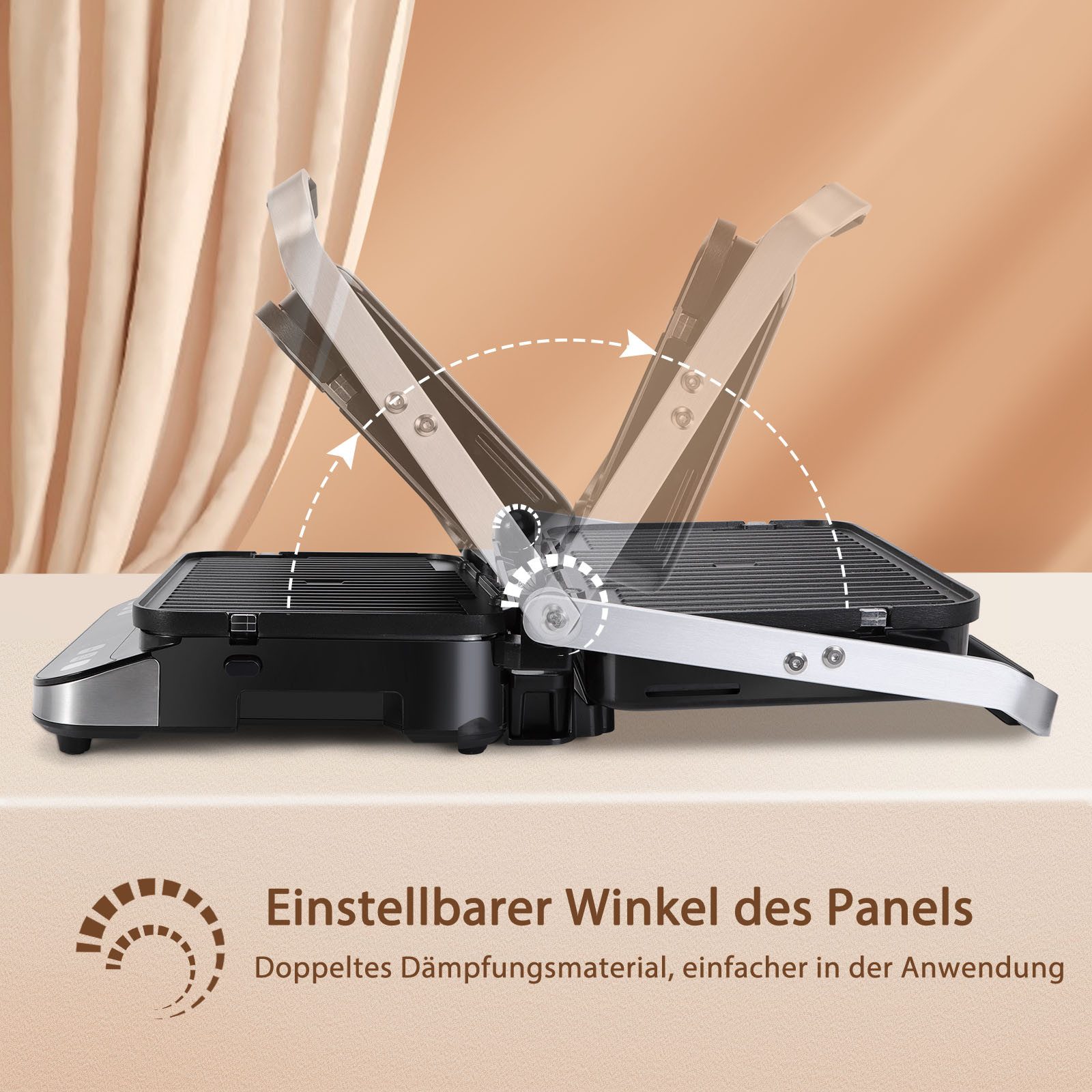 Taylor Swoden Paninigrill Sandwichmaker und Panini-Maker, abnehmbare doppelseitige Grillplatten, 2000,00 W, antihaftbeschichtet