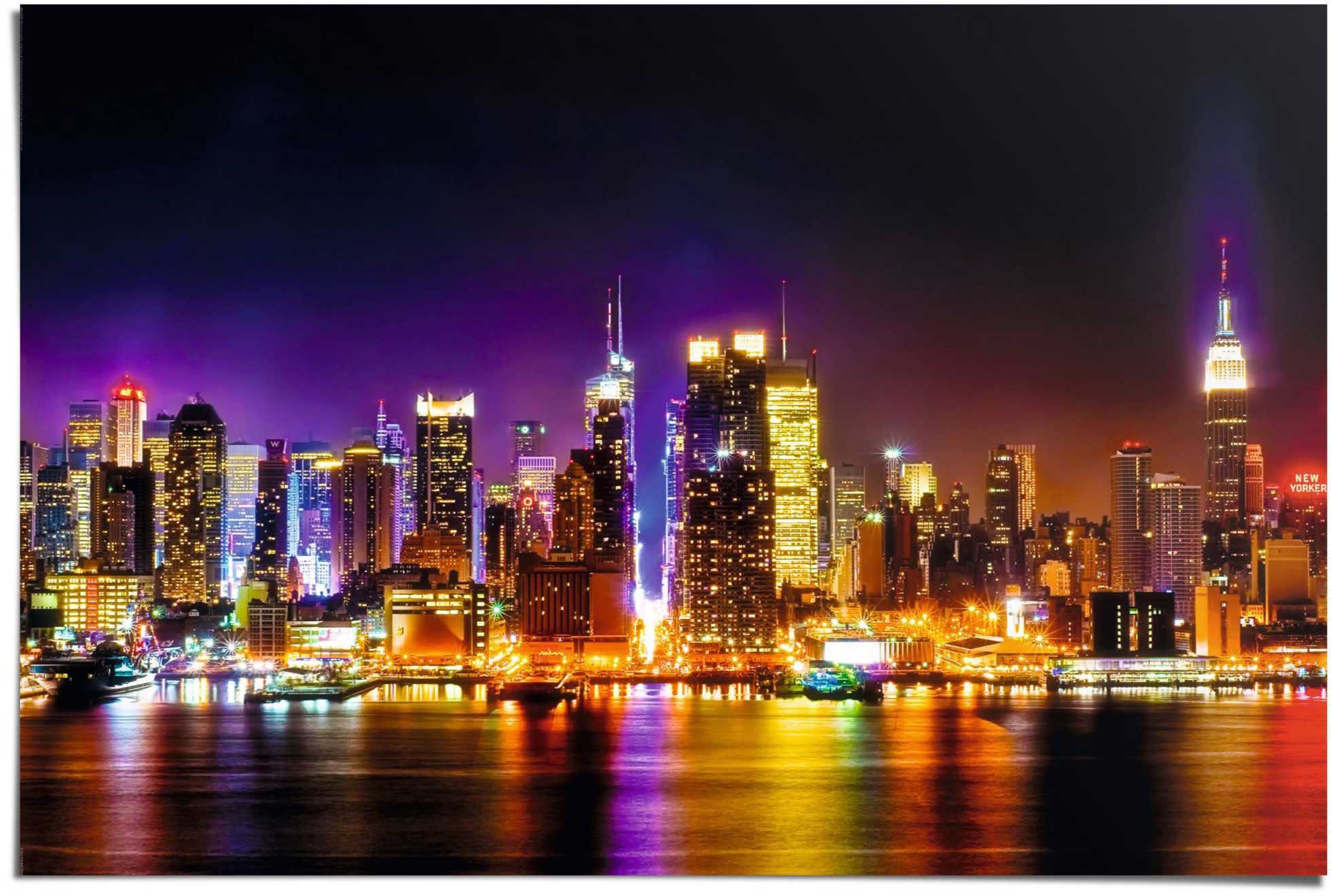 Verkaufsgeschäft Reinders! Poster Manhattan Skyline St) Reflektionen, (1