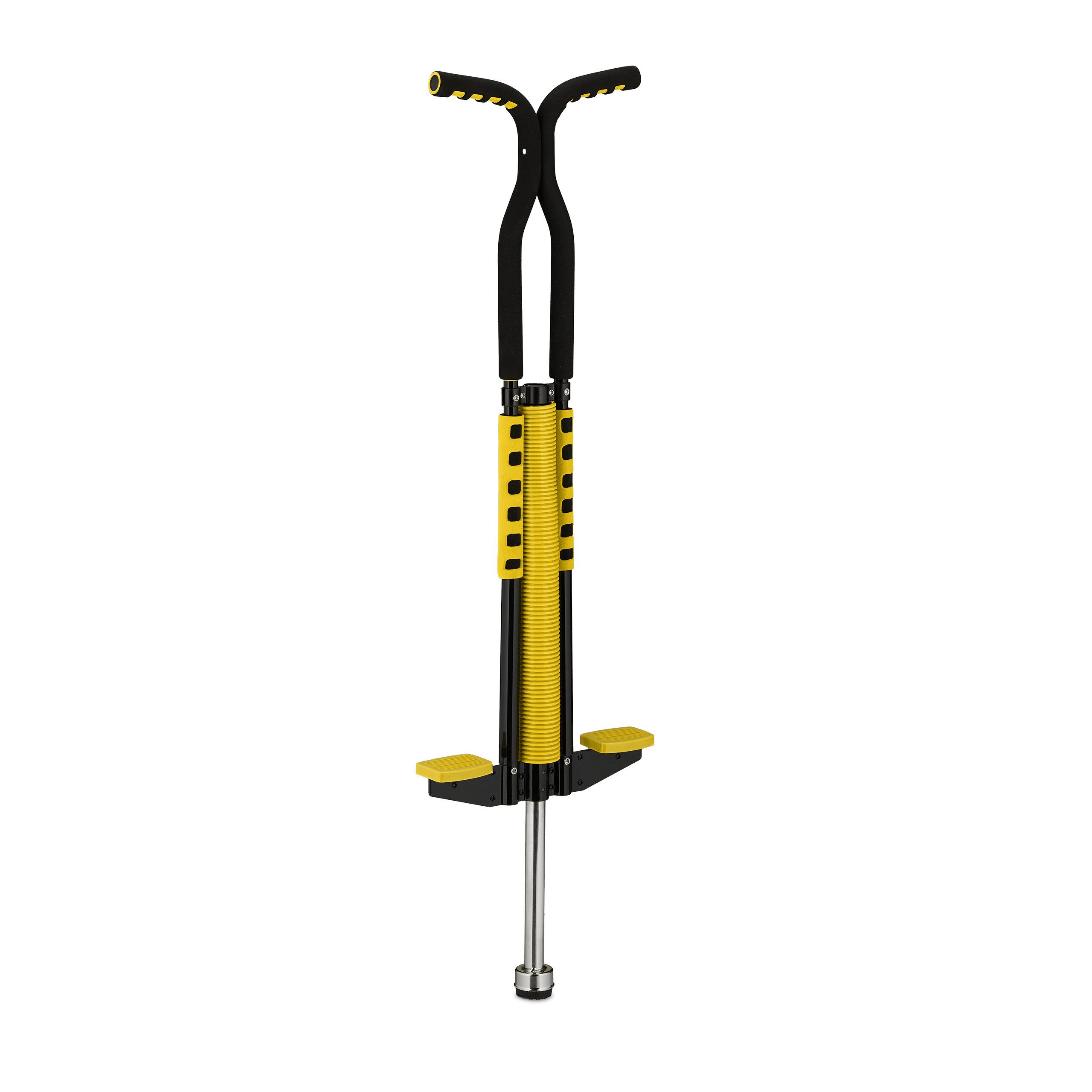 relaxdays Hüpfspielzeug Pogo Stick für Kinder bis 60 kg, gelb