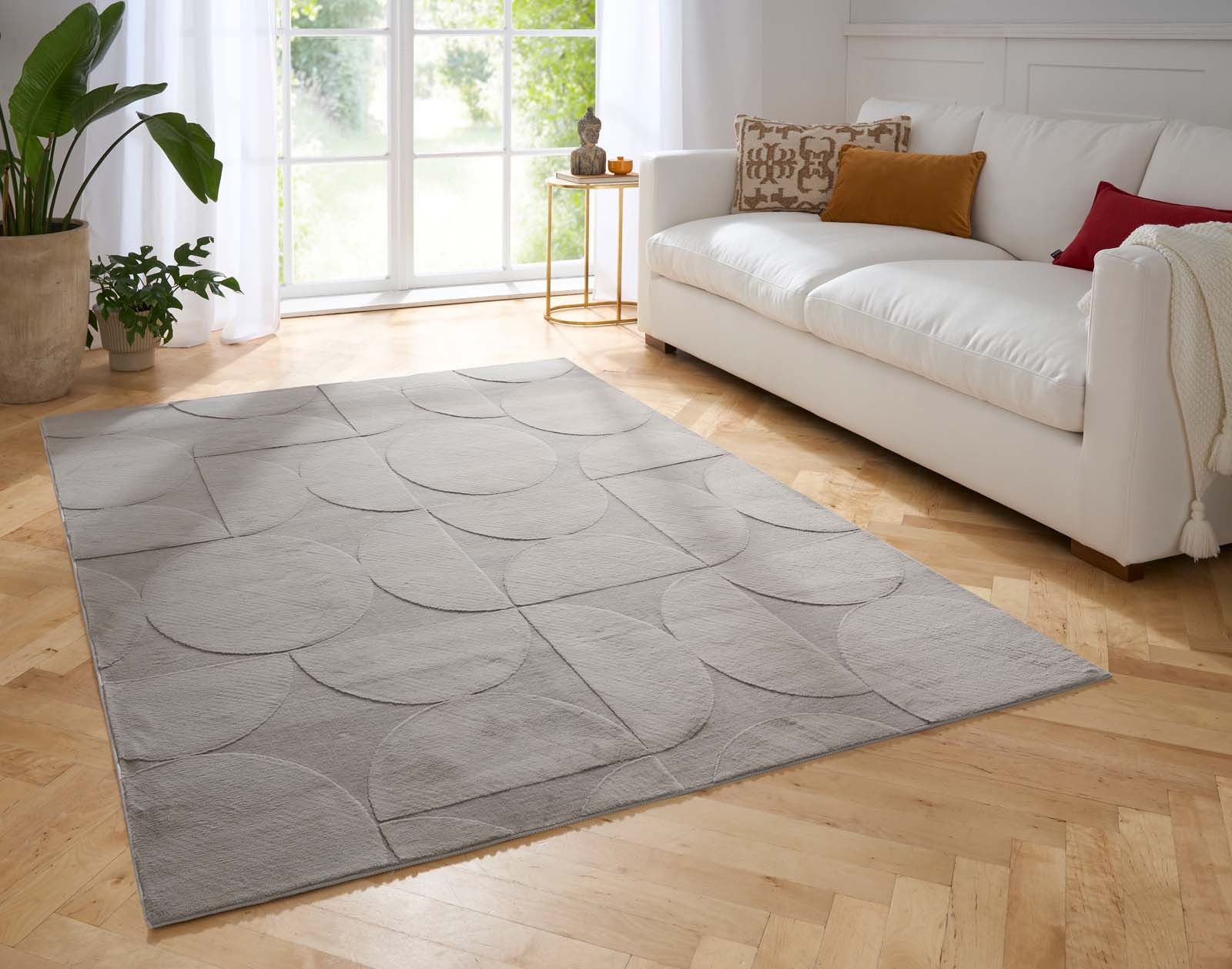 TaraCarpet Teppich Taipe-Rotatoria Hasenfell extra weich günstig online kaufen