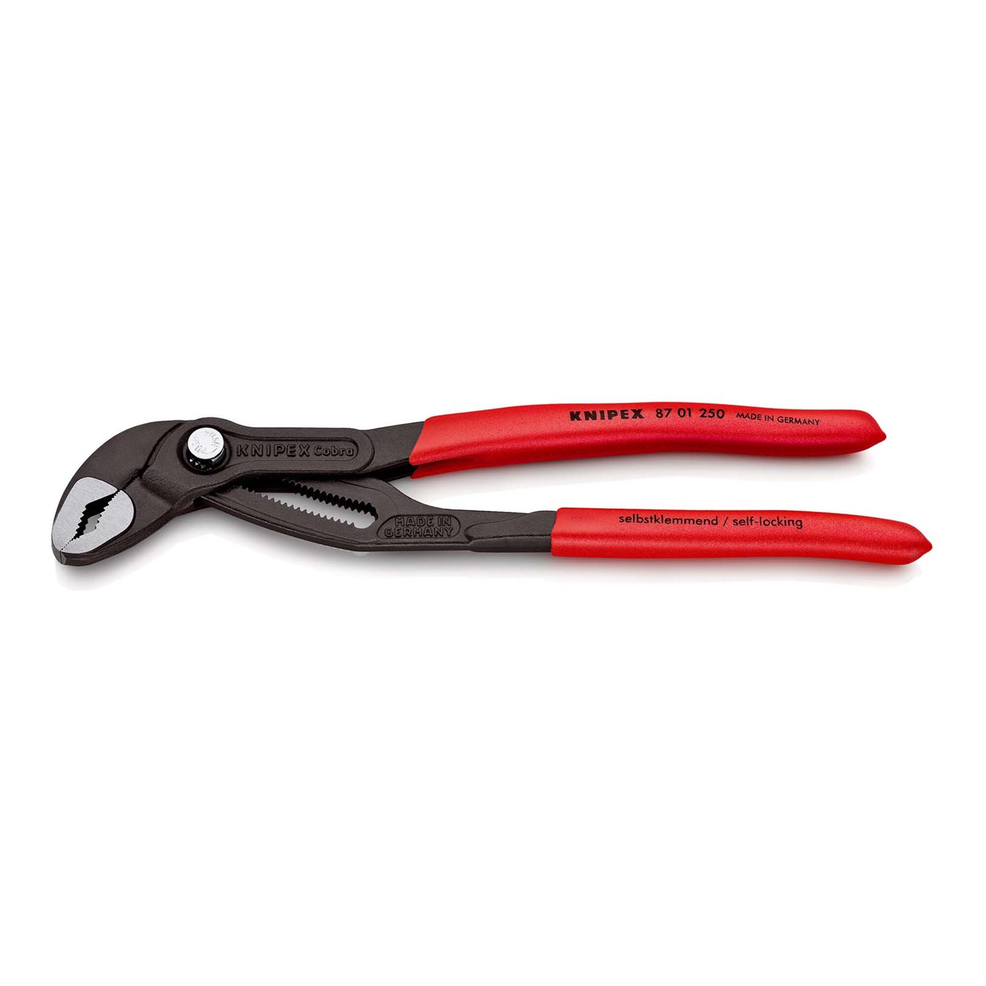 Knipex Wasserpumpenzange KNIPEX 87 01 250 Cobra® Hightech-Wasserpumpenzange mit rutschhemmendem